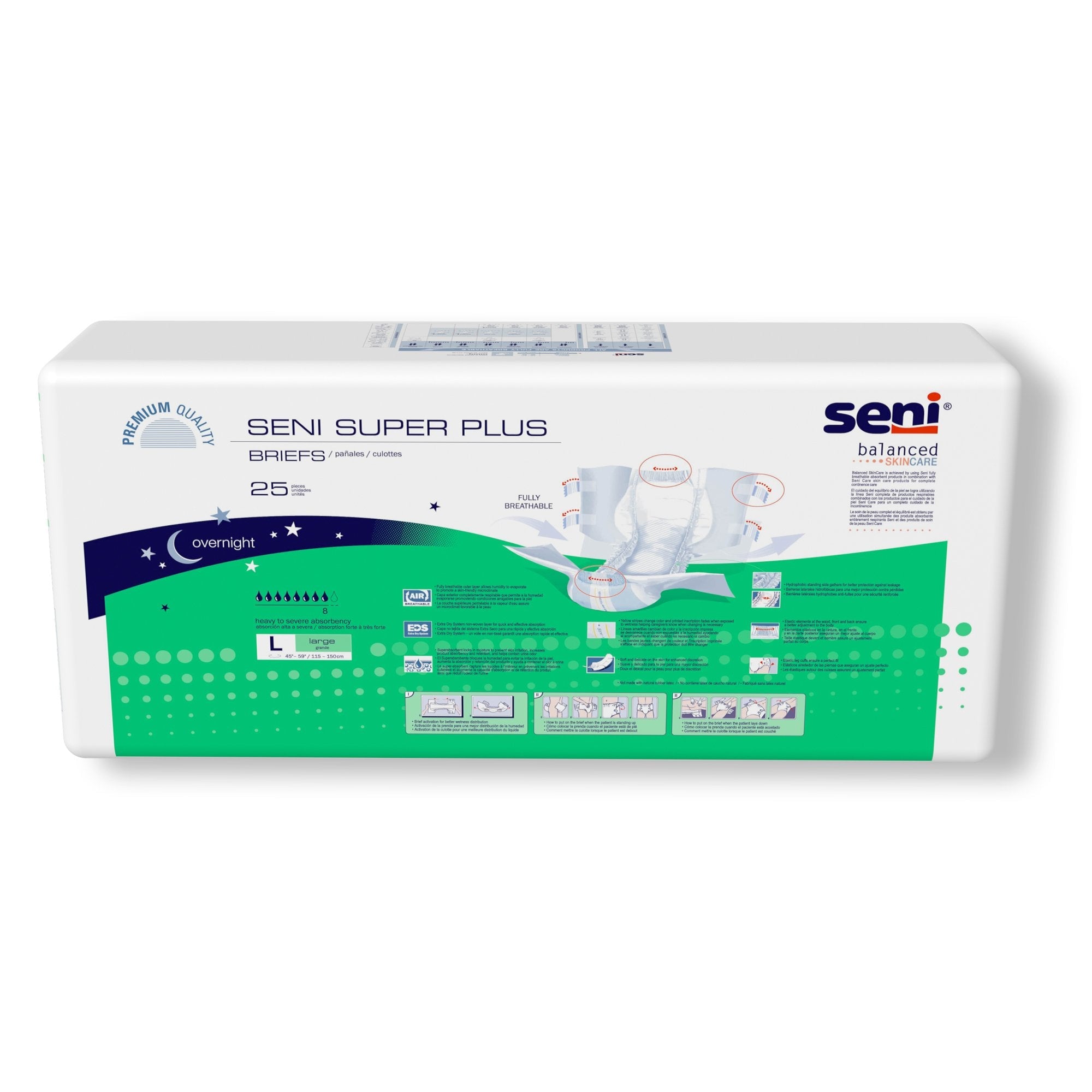 Seni® Super Plus Severe Absorbency Incontinence Brief, Large (25 Units)