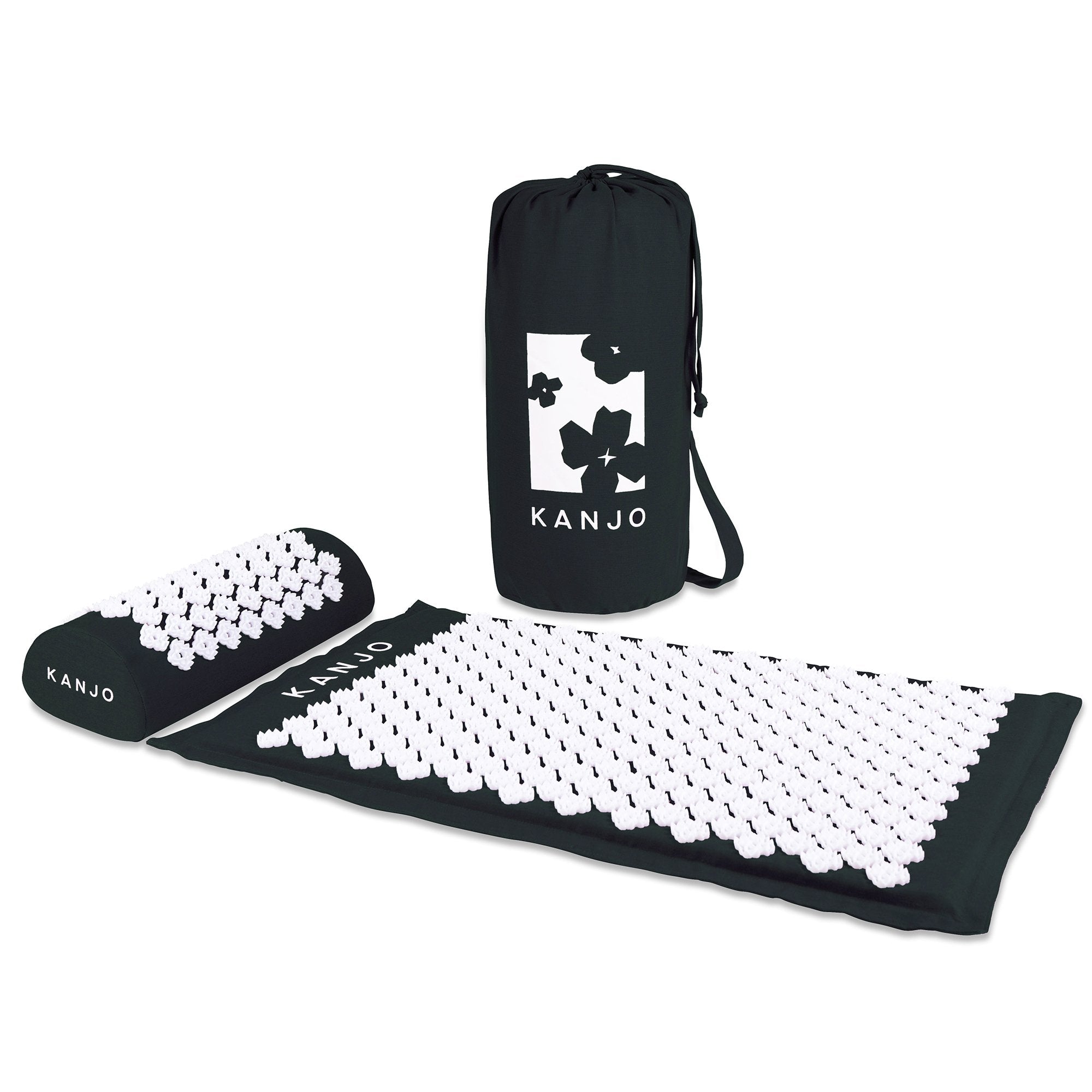 Kanjo Acupressure Mat Set Onyx Cotton-Linen Fabric / Memory Foam / Plastic Mat: 17 X 28 Inch / Pillow: 6 X 14 Inch - image 3
