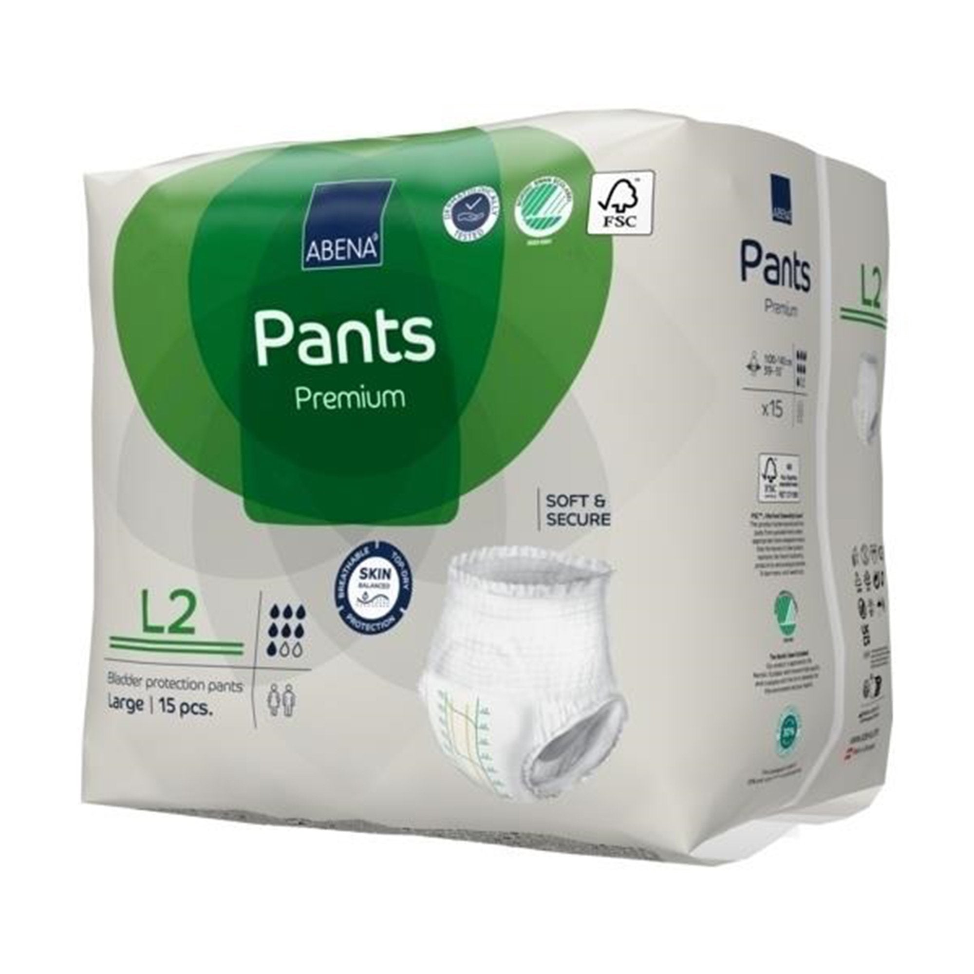 Absorbent Underwear Abena® Premium Pants L2 Pull On with Tear Away Seams Adult Large Unisex Disposable Heavy Absorbency - image 4