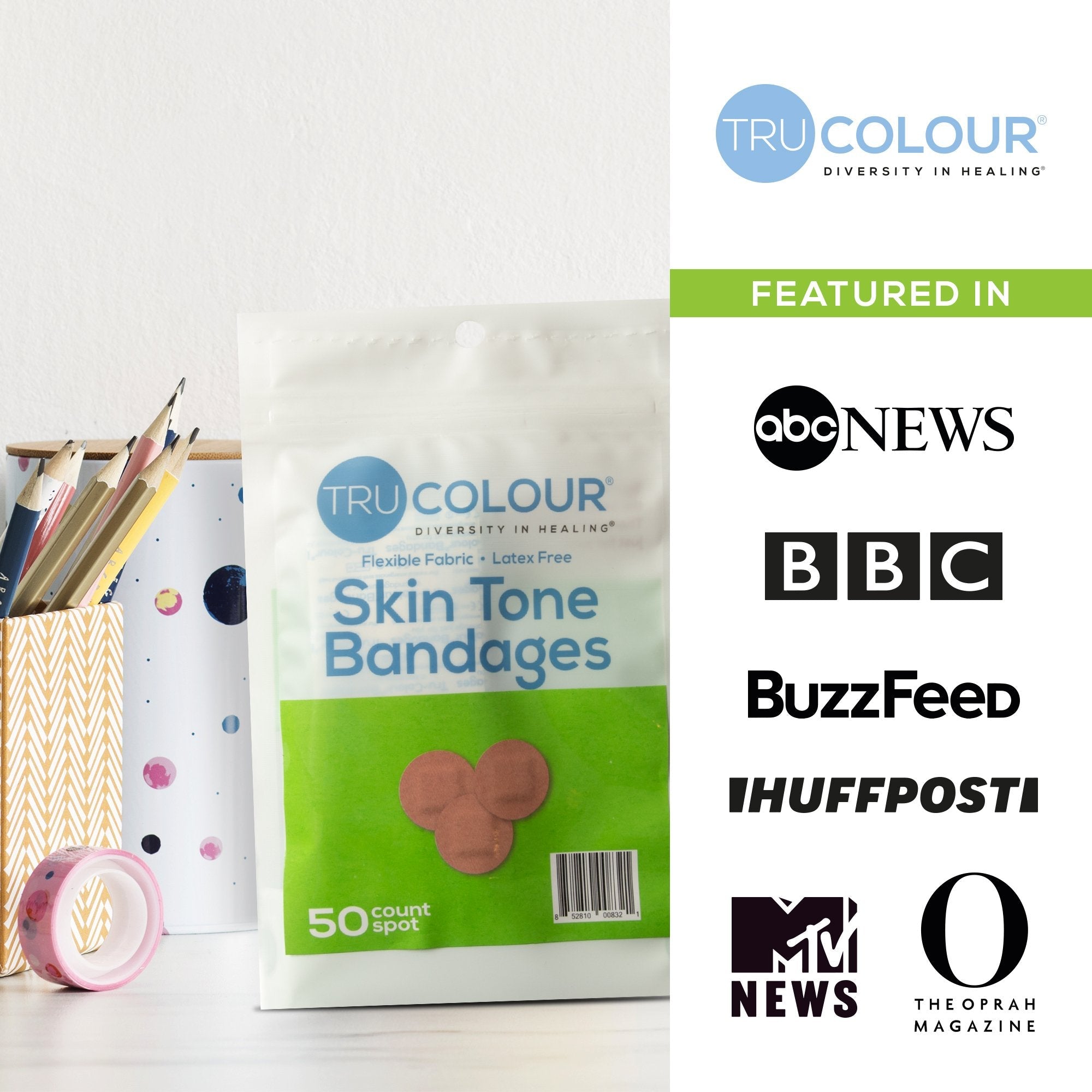 TruColour® Olive Adhesive Strip, Spot (50 Units)