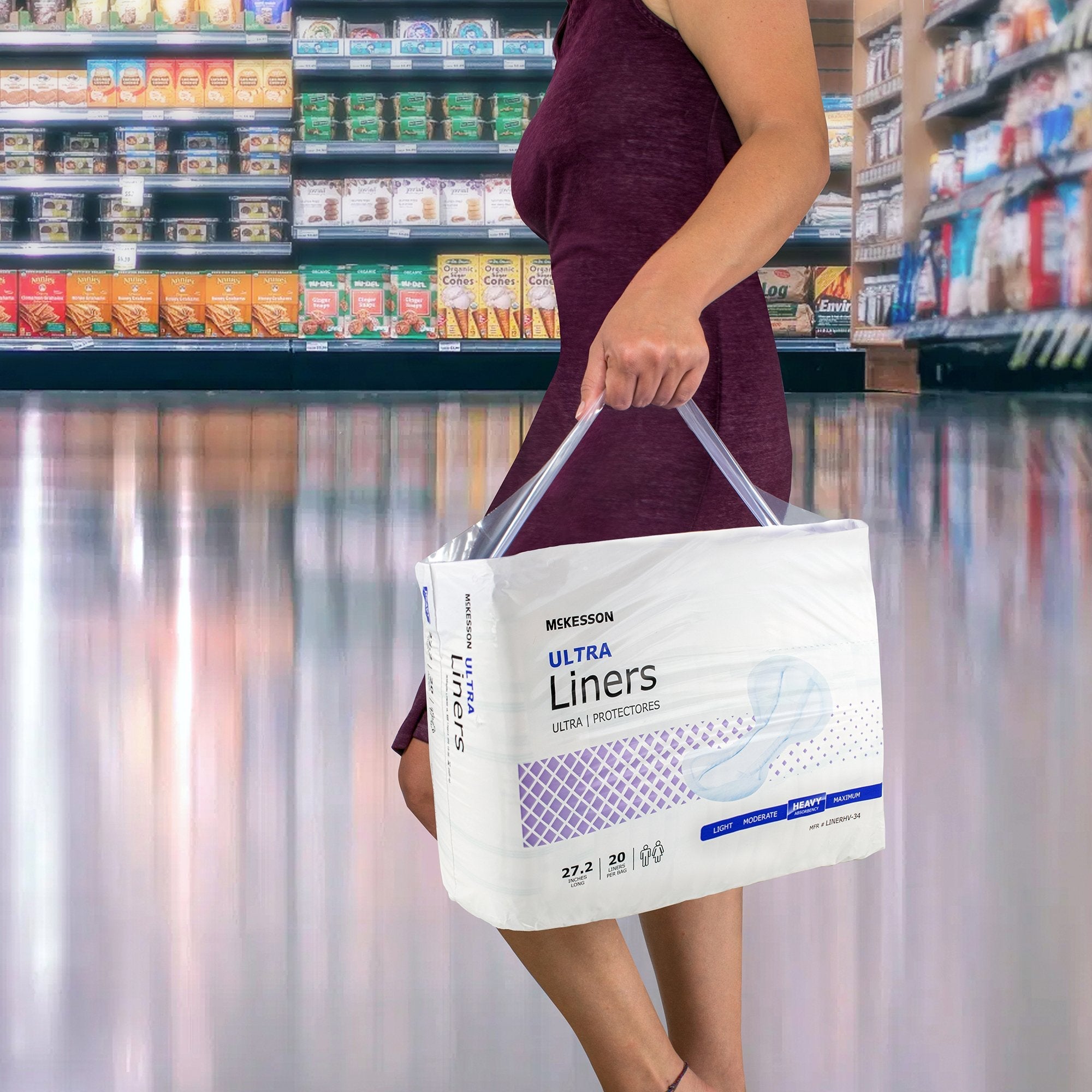 McKesson Ultra Incontinence Liners - 27" Heavy Absorbency, 20-Pack