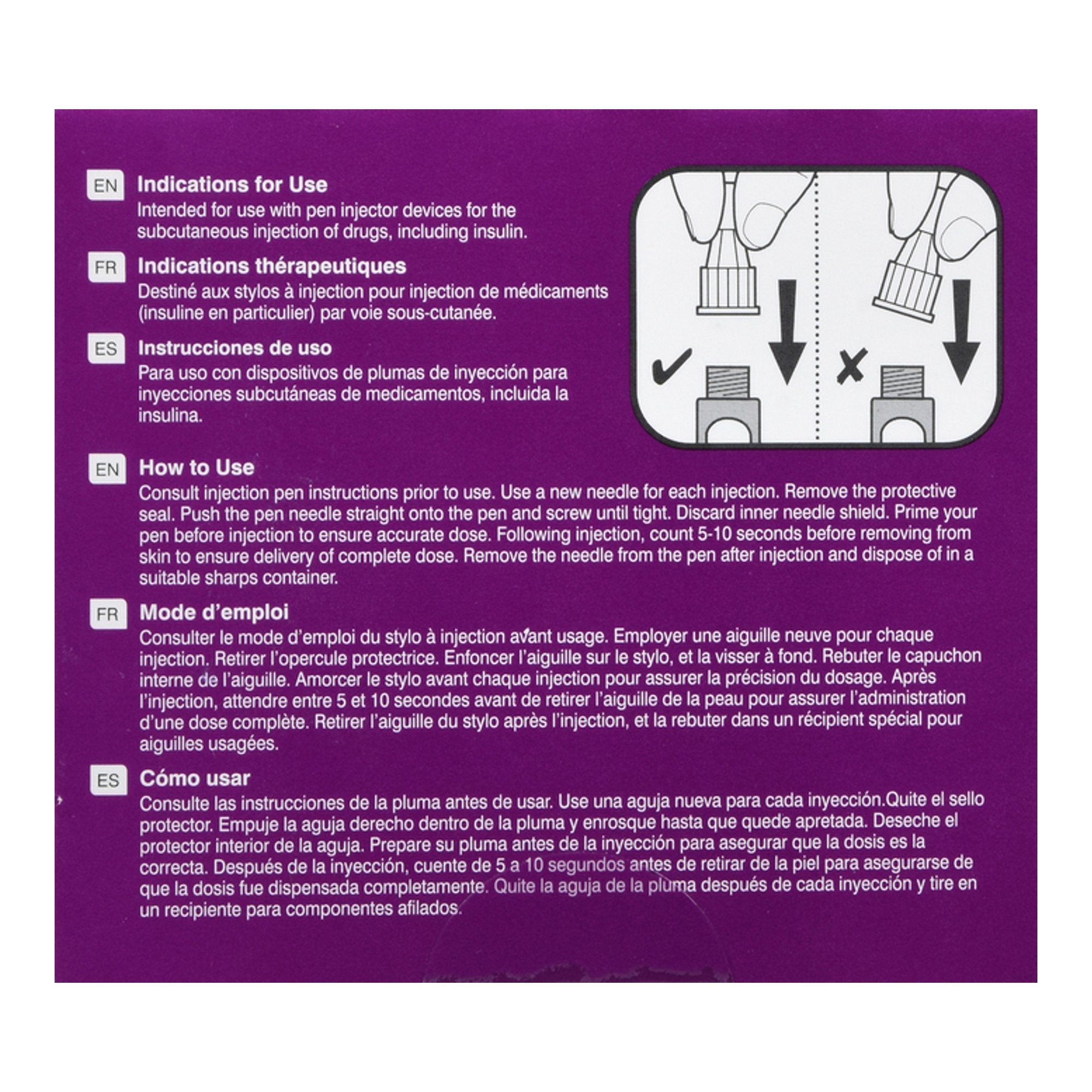 Standard Insulin Pen Needle Unifine® Pentips® 31 Gauge 6 mm Length NonSafety - image 3