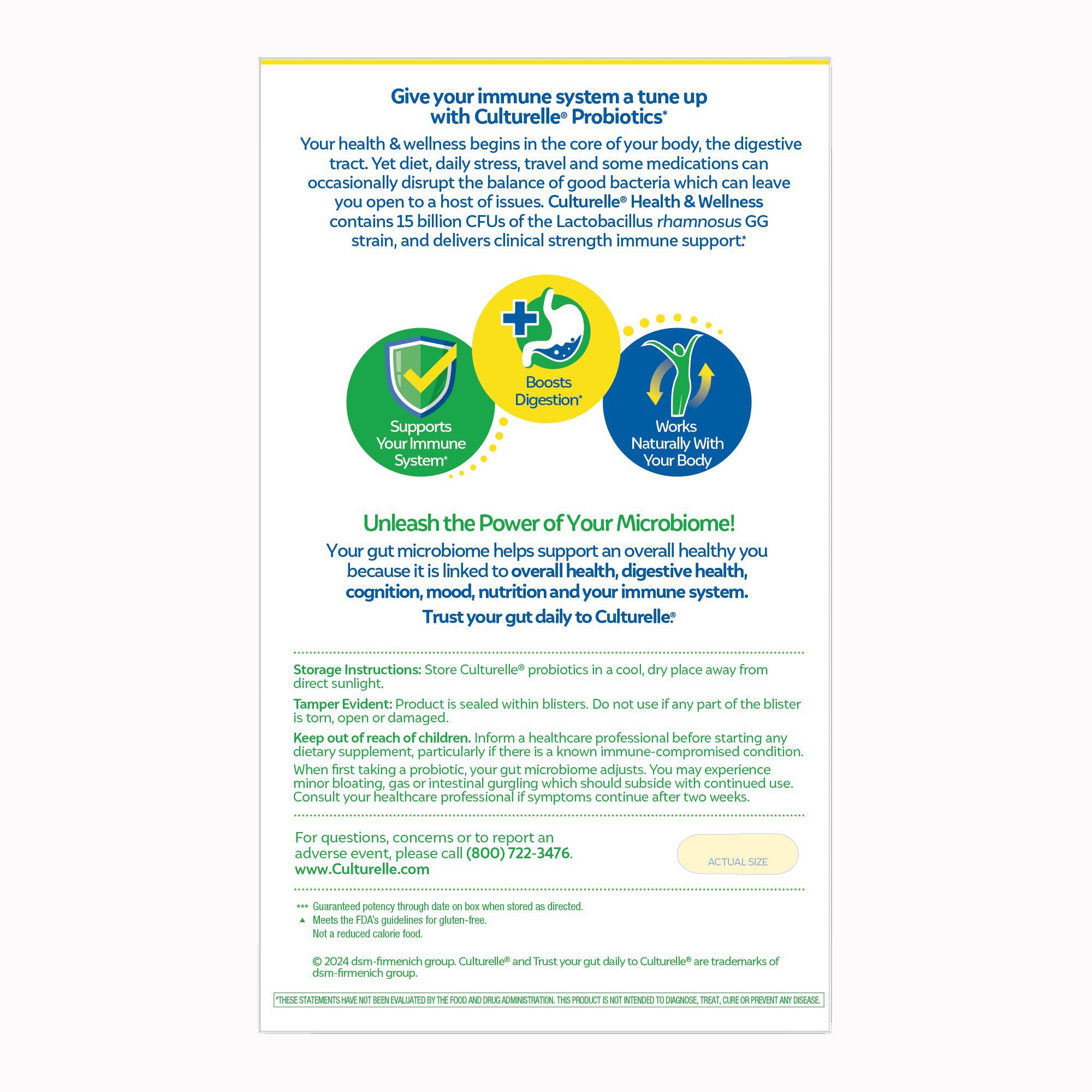 Probiotic Dietary Supplement Culturelle® 30 per Box Capsule - image 2