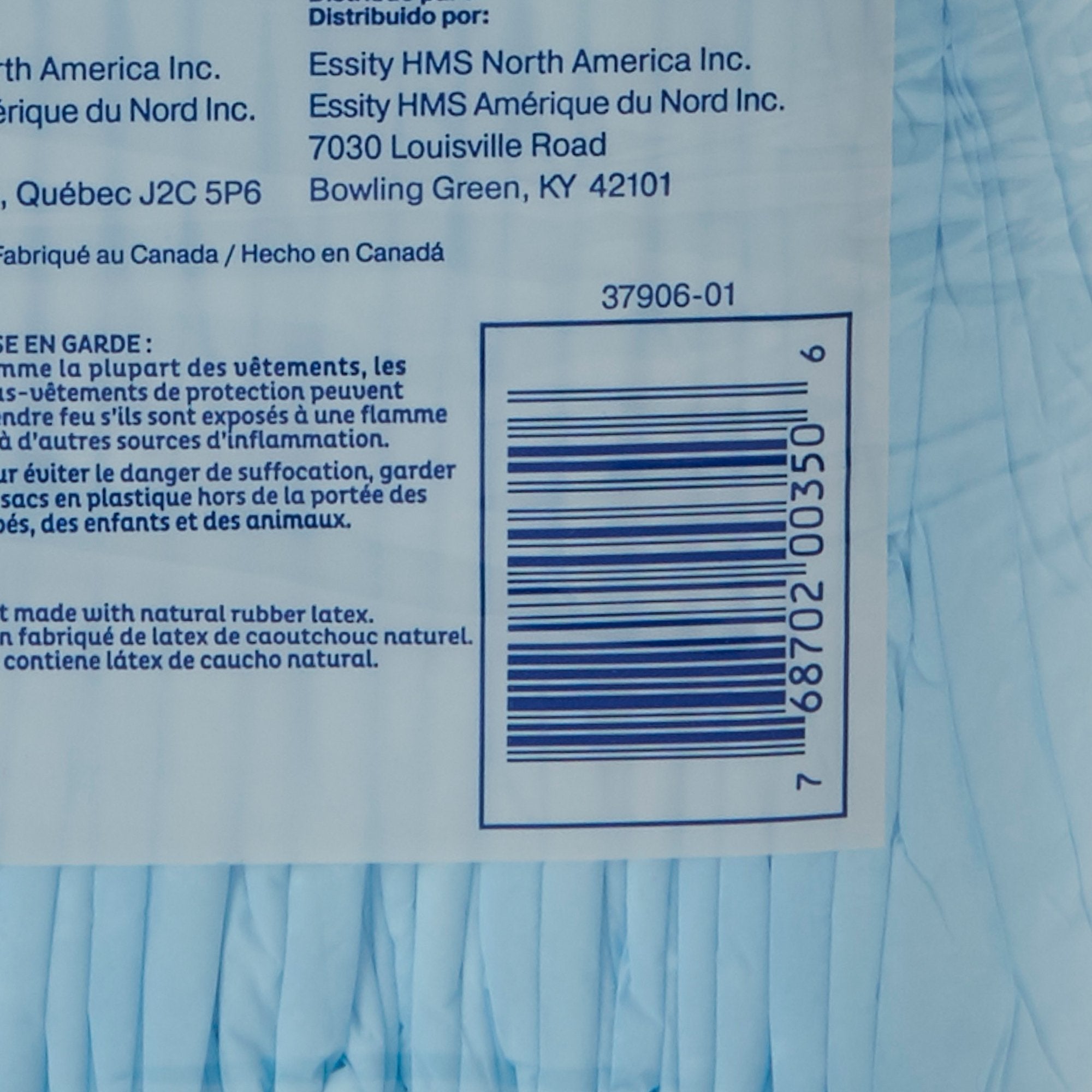 TENA Regular Underpads, Light Absorbency, Blue, Disposable, Latex-Free (1 Unit)