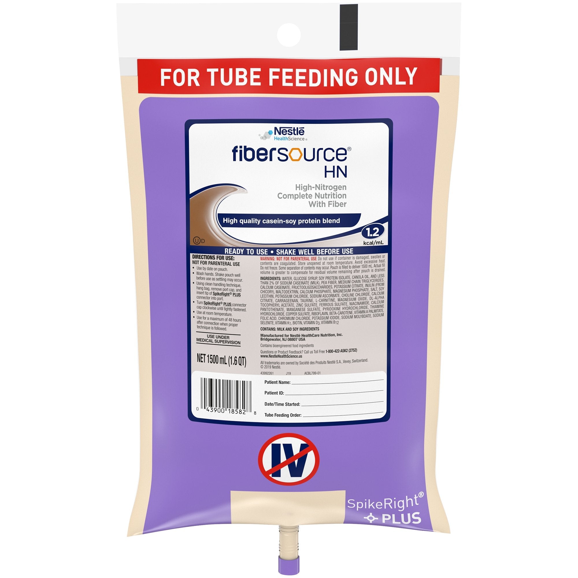 Fibersource® HN Tube Feeding Formula, 1.6-quart bag (1 Unit)
