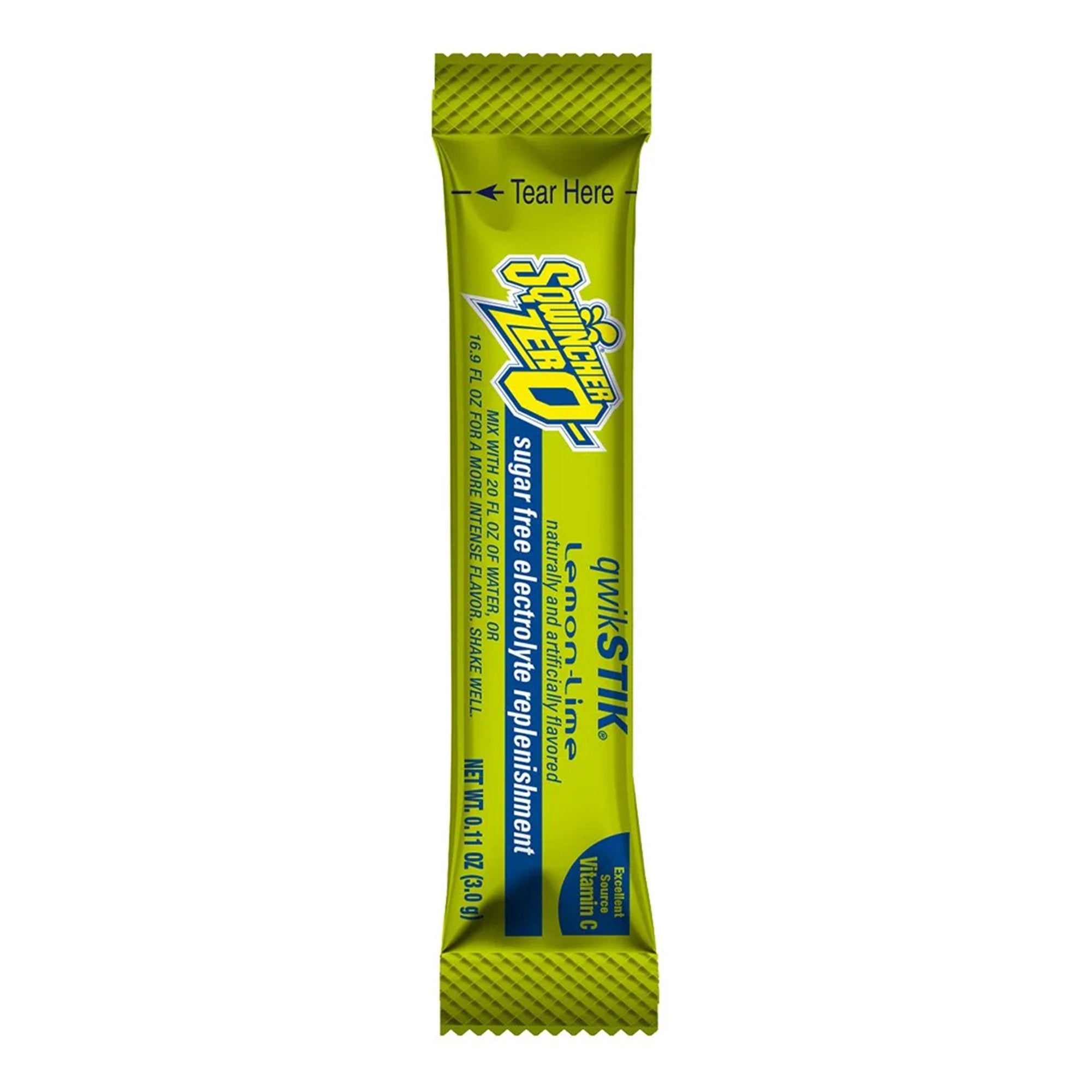 Sqwincher® Quik Stik® Zero Lemon-Lime Electrolyte Replenishment Drink Mix (50 Units)