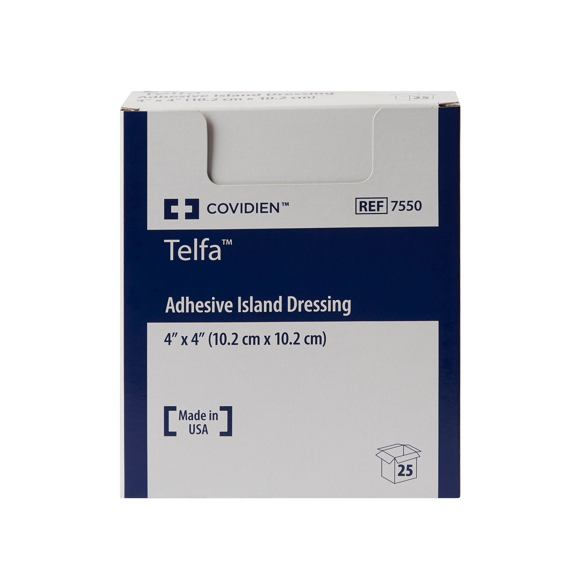 Telfa™ White Adhesive Dressing, 4 x 4 Inch (25 Units)