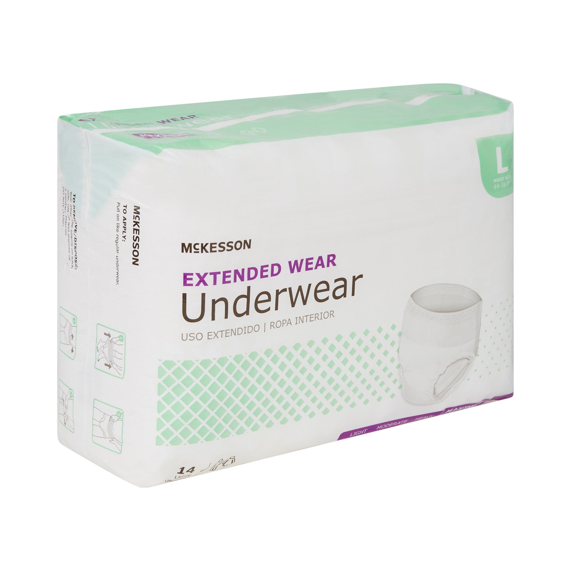 McKesson Extended Wear Maximum Absorbent Underwear, Large (14 Units)