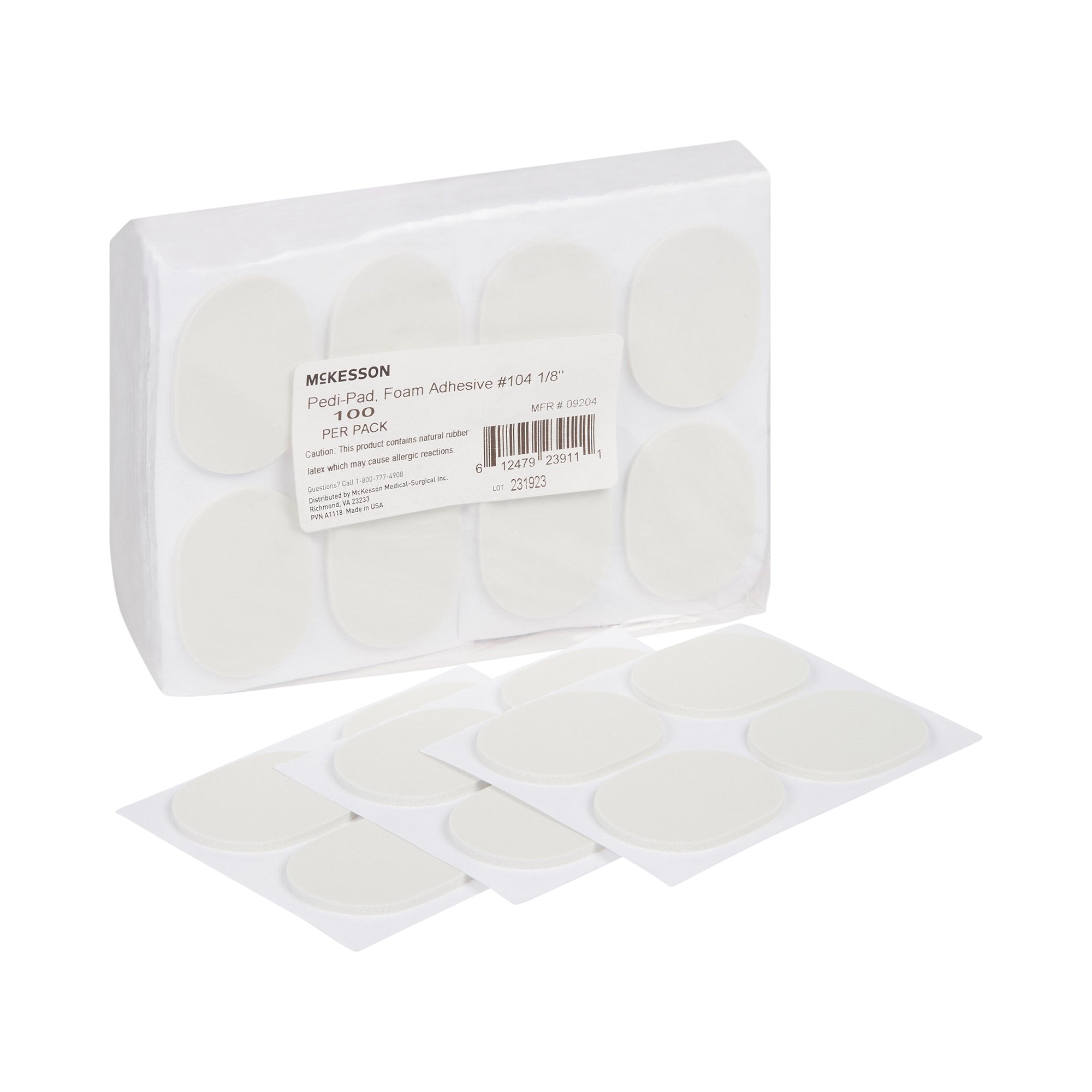 McKesson Pedi-Pad Foot Pad, Size 104 (100 Units)