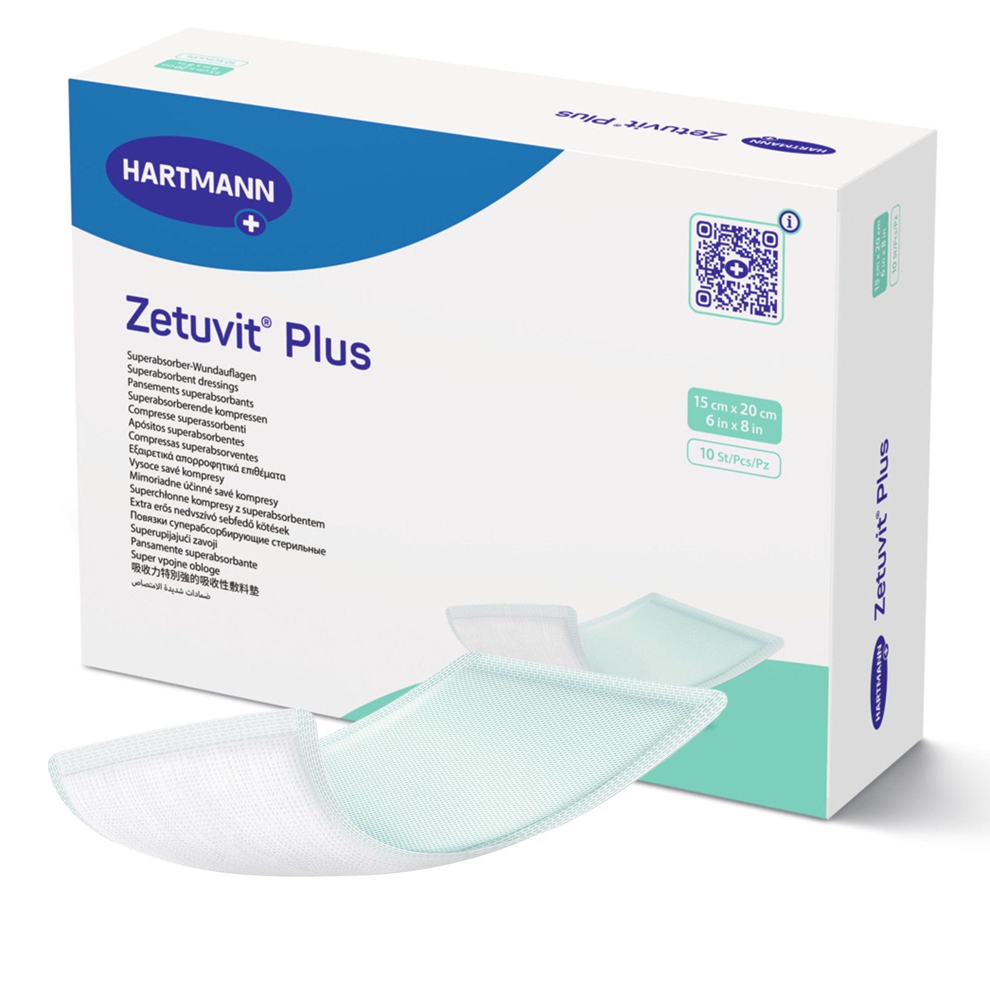 Zetuvit® Plus Sterile Superabsorbent Dressing, 6 x 8 Inch