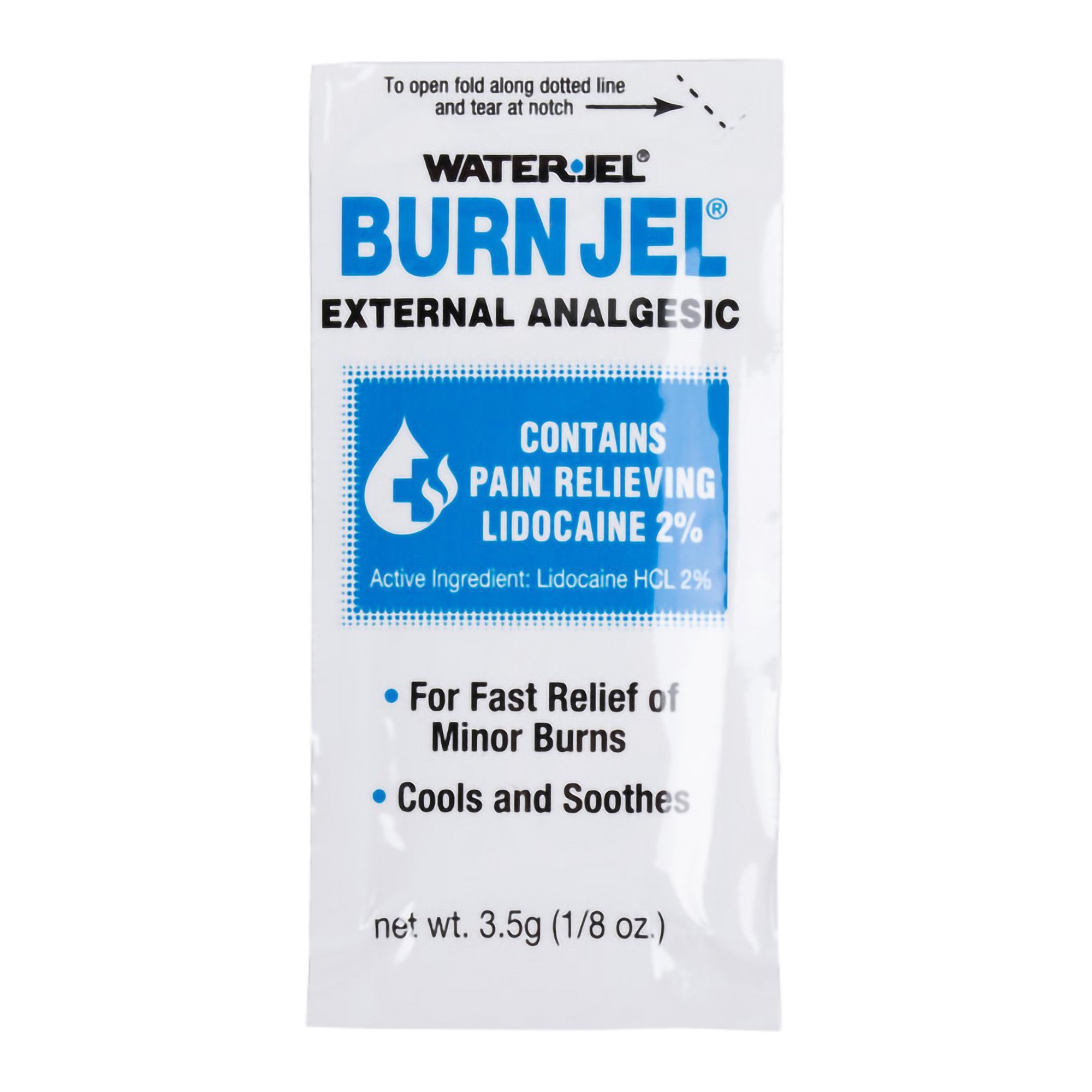 Burn Relief Lidocaine Water Jel® Burn Jel® Topical Gel 3.5 Gram Individual Packet - image 2