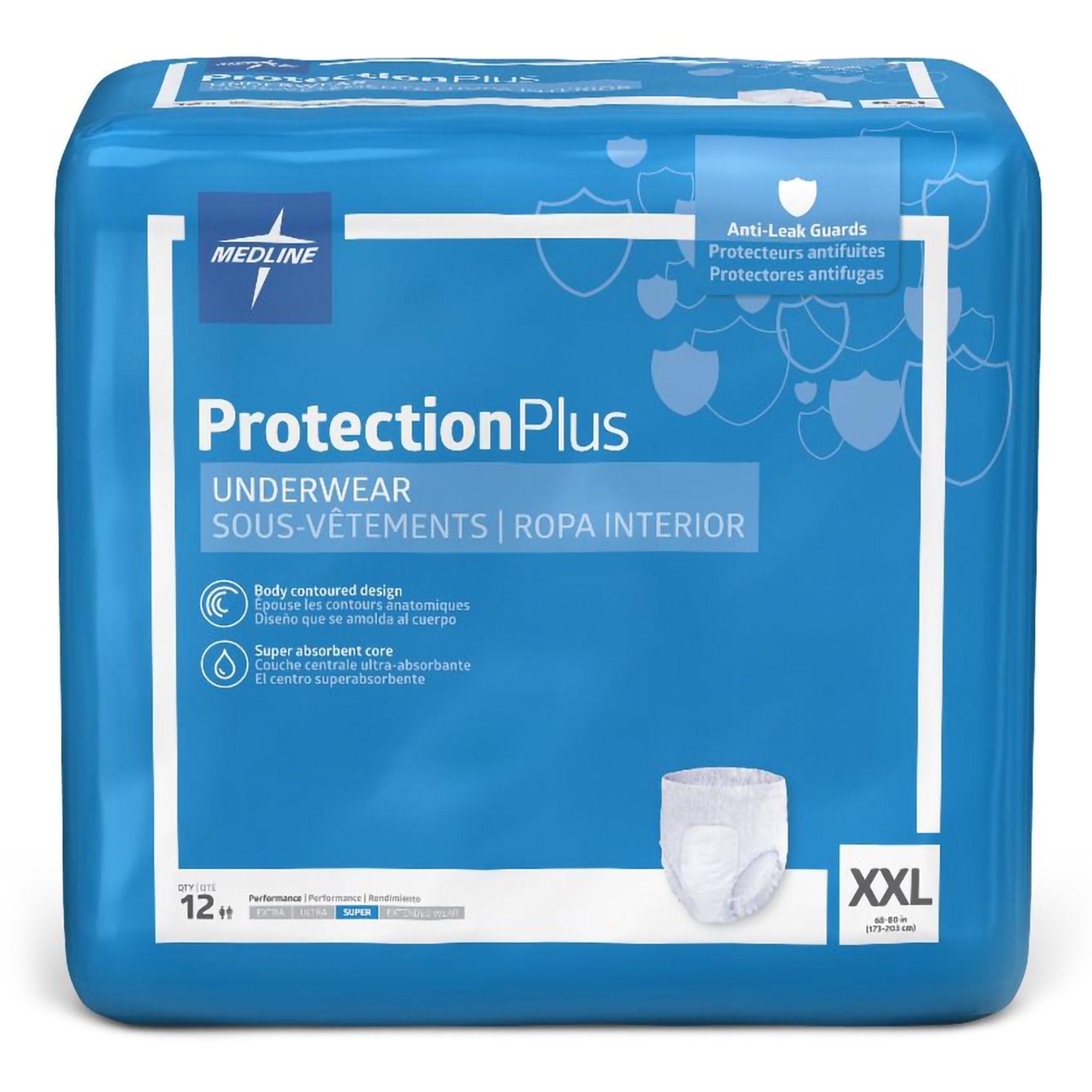 Absorbent Underwear FitRight® Super Pull On with Tear Away Seams Adult 2X-Large Unisex Disposable Heavy Absorbency - image 2