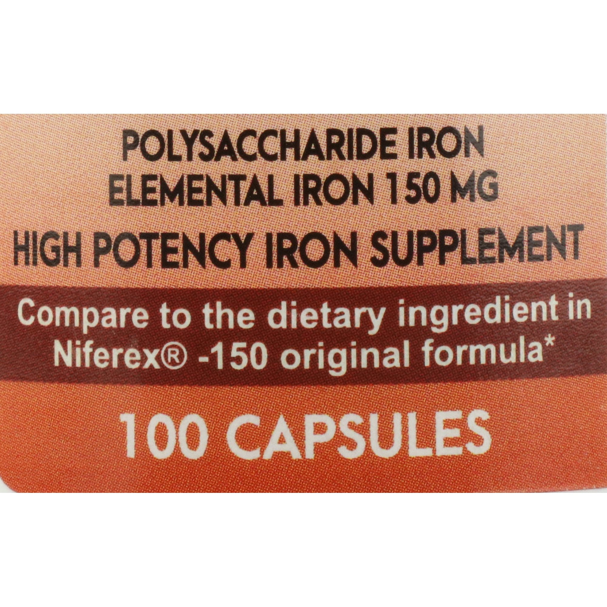 Mineral Supplement Geri-Care® Iron 150 mg Strength Capsule 100 per Bottle - image 2