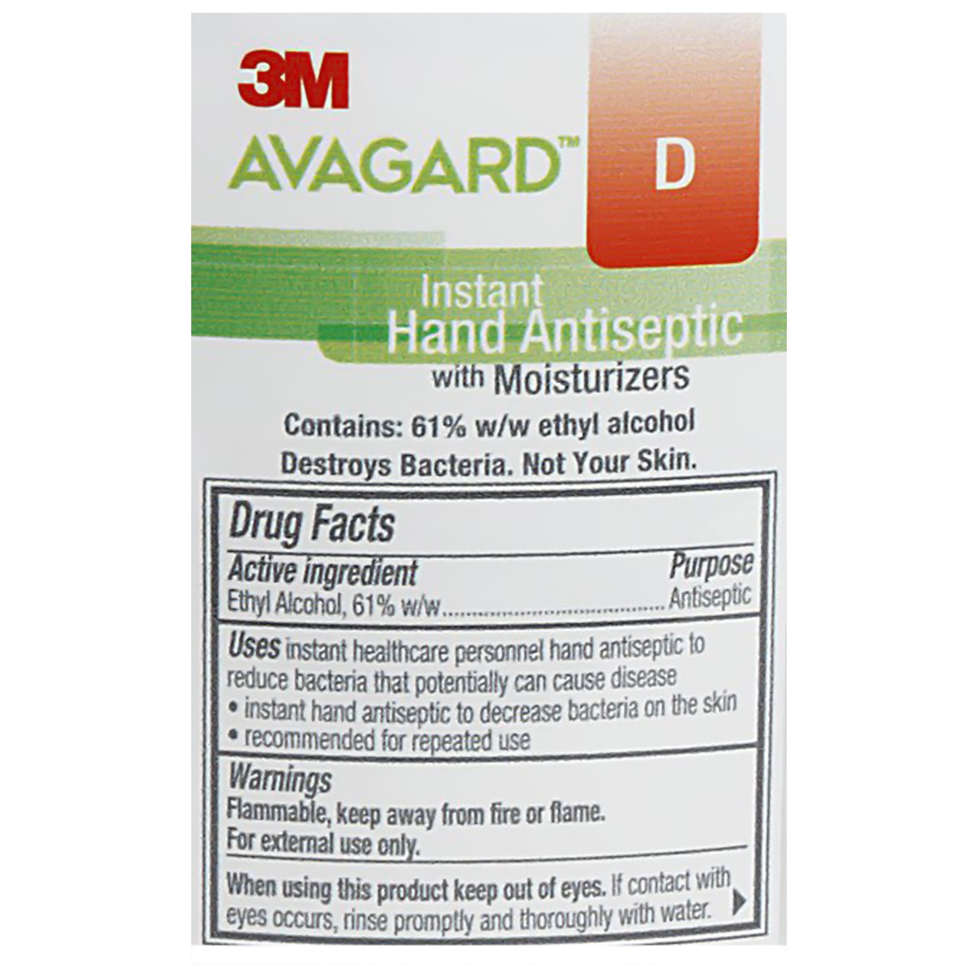 Hand Sanitizer 3M™ Avagard™ D 16 oz. Ethyl Alcohol Gel Pump Bottle - image 2