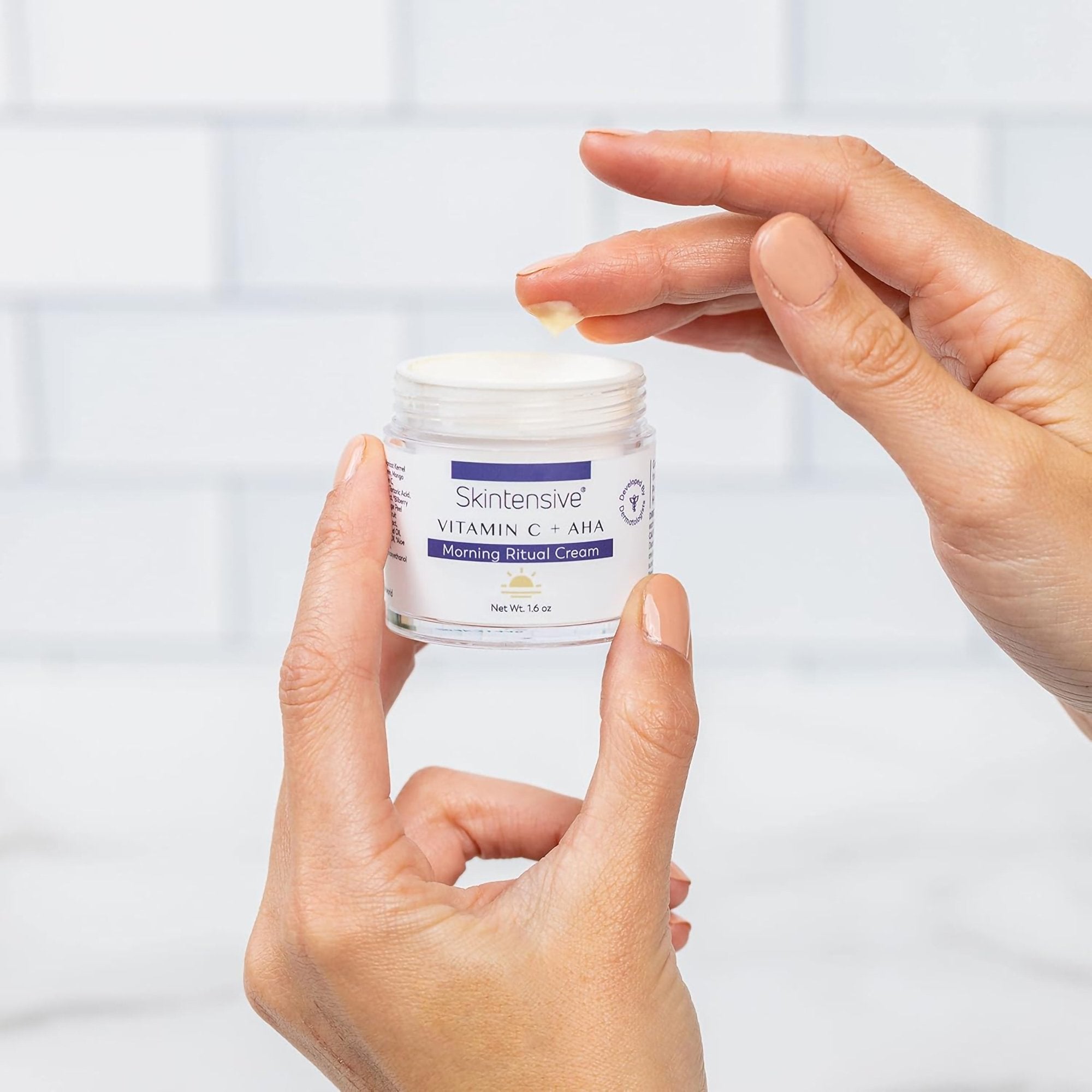 Facial Moisturizer Skintensive® Vitamin C + AHA Morning Ritual Cream 1.6 oz. Jar Unscented Cream - image 6