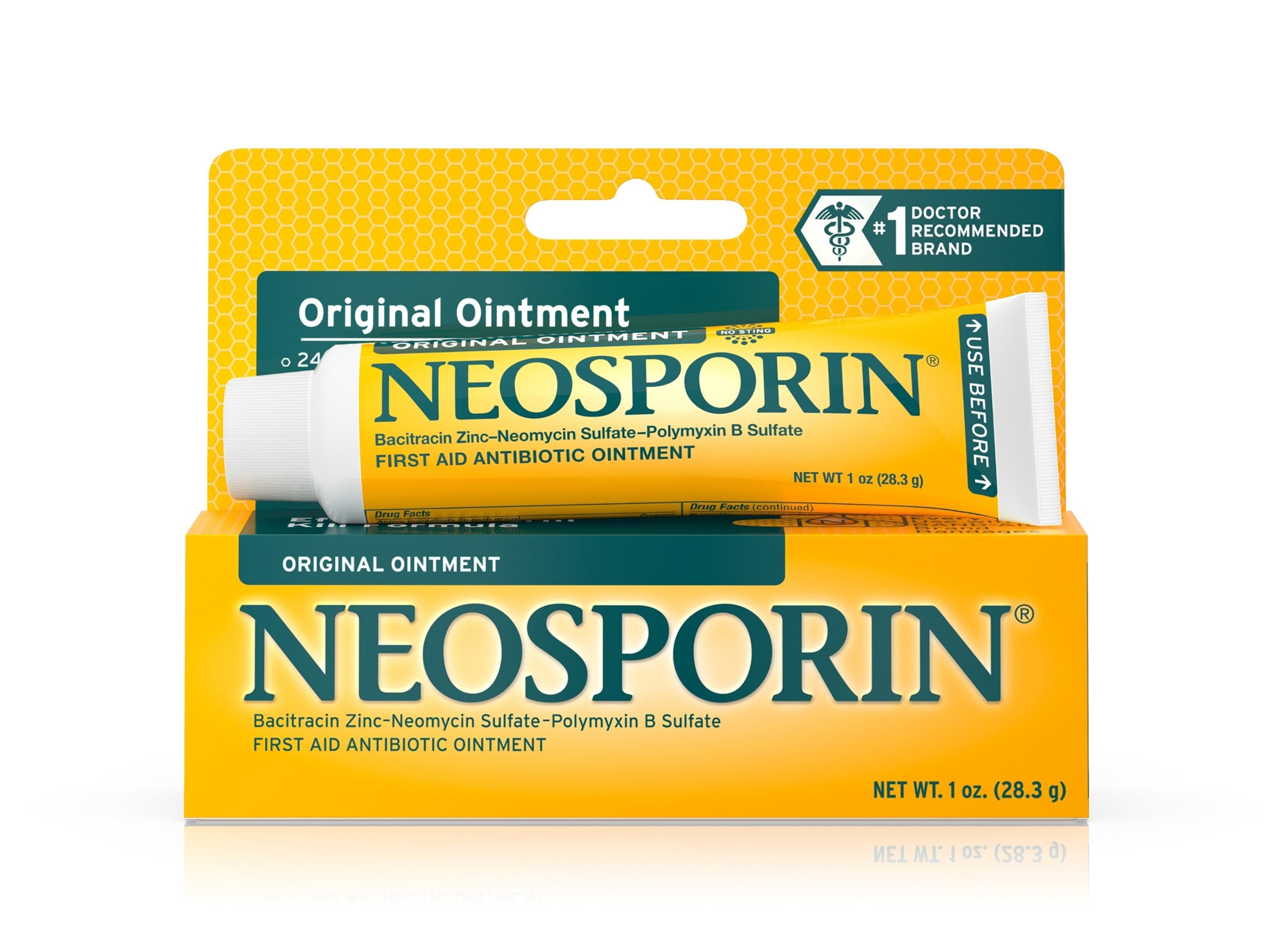 First Aid Antibiotic Bacitracin / Neomycin / Polymyxin B Neosporin® Ointment 1 oz. Tube