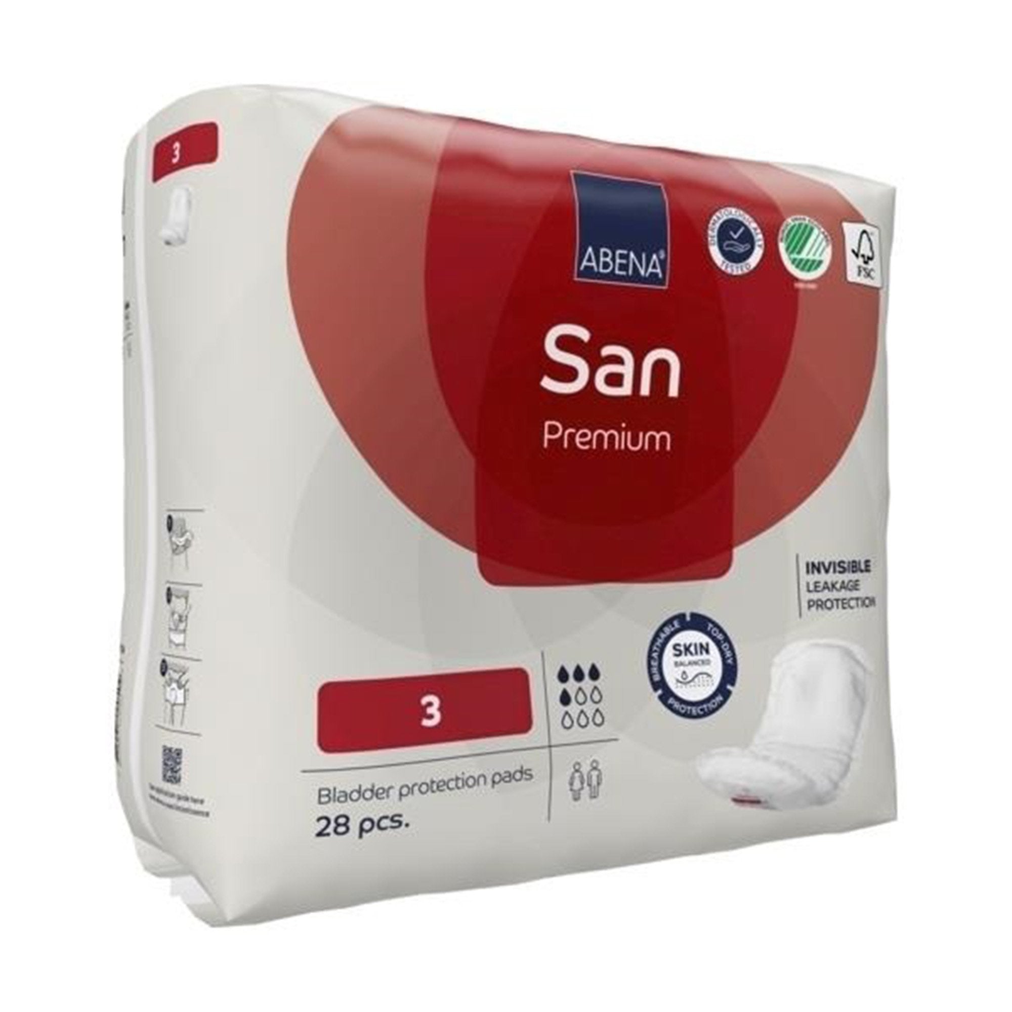 Bladder Control Pad Abena® San Premium 4.3 X 12.9 Inch Light Absorbency Fluff / Polymer Core Size 3 - image 3