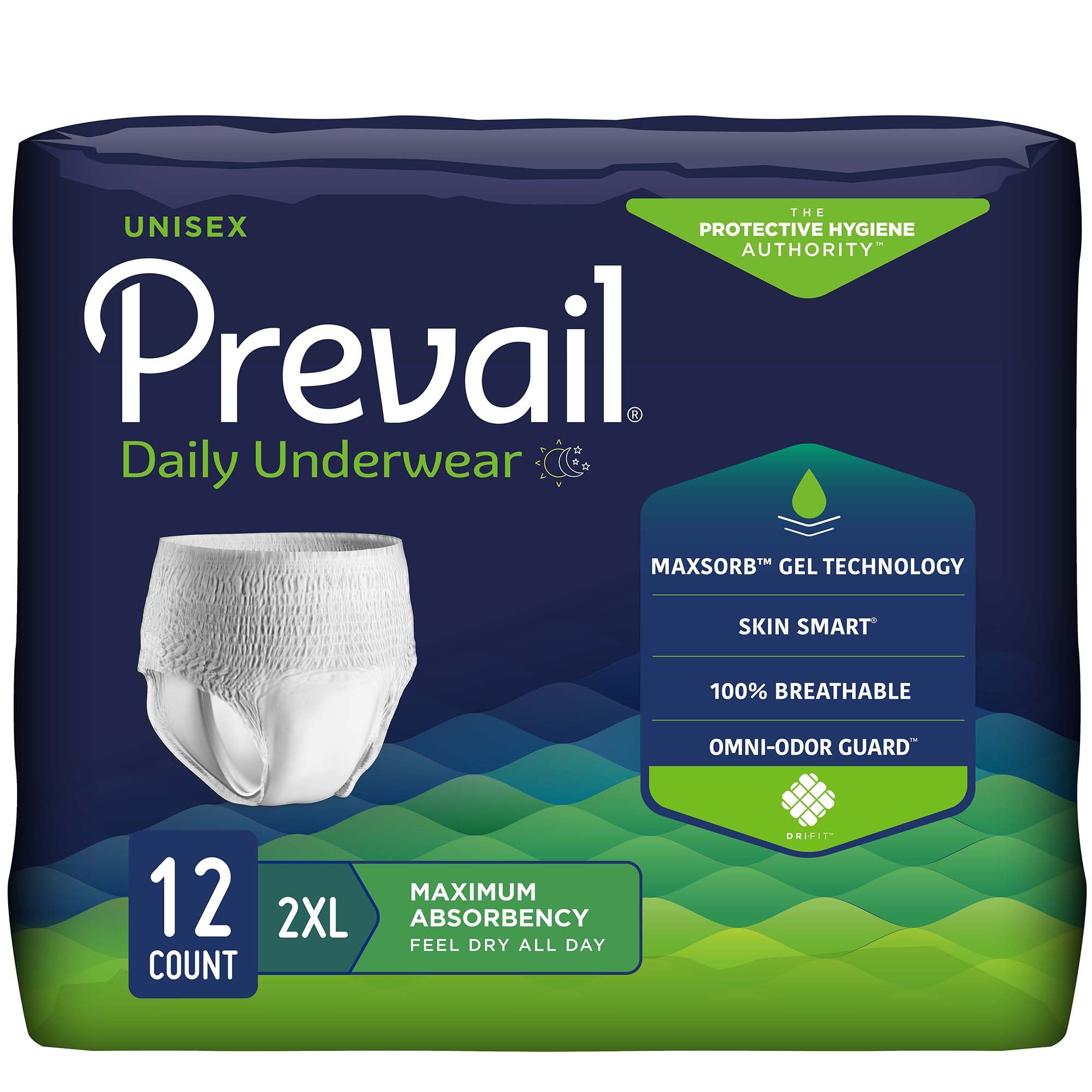 Prevail® Daily Underwear Maximum Absorbent Underwear, 2X-Large