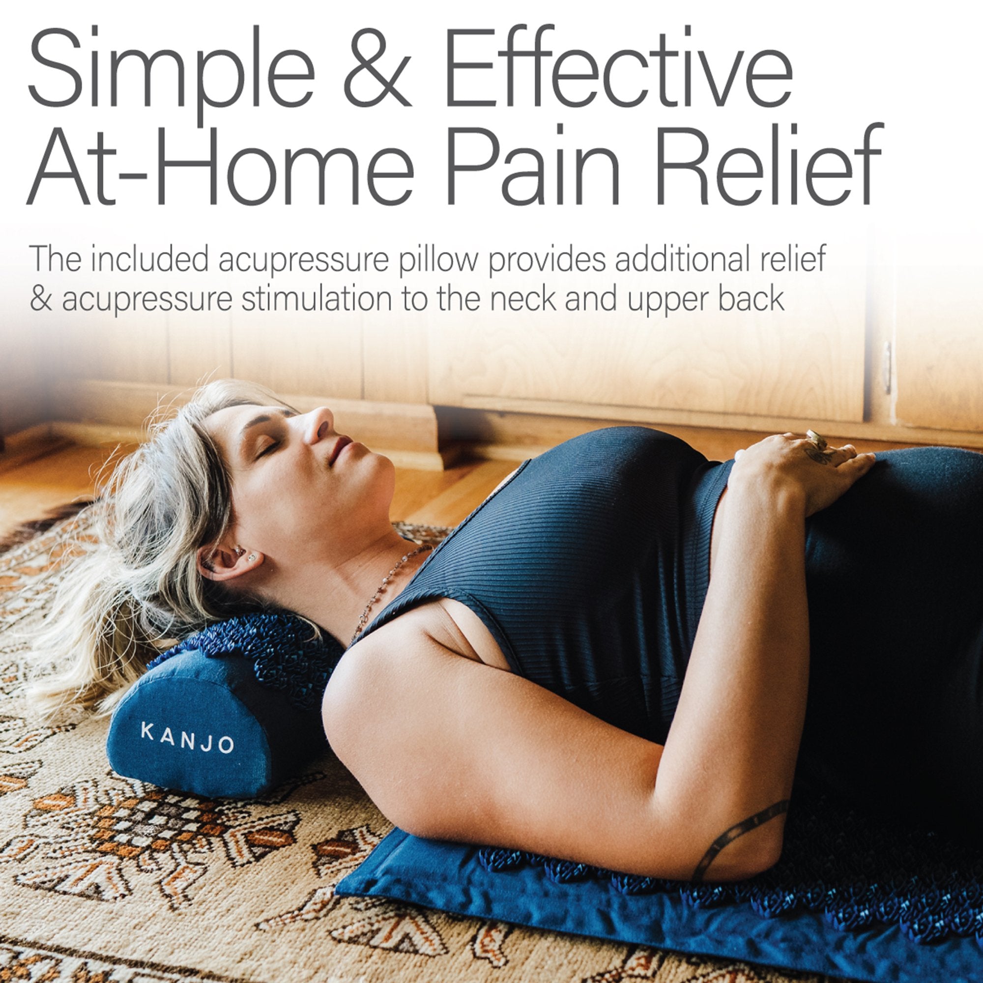 Kanjo Memory Foam Accupressure Mat Set, Dark Blue (1 Unit)