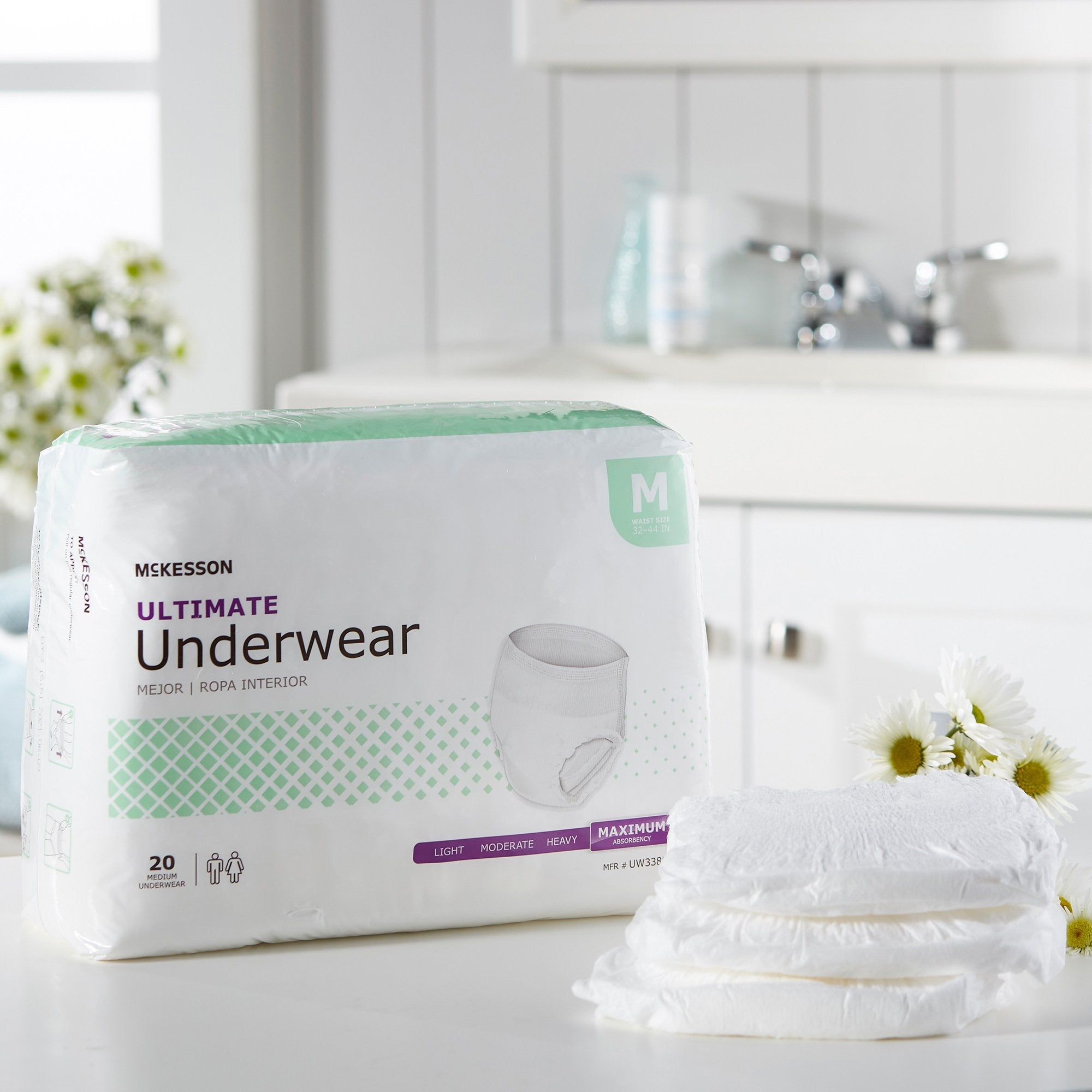 McKesson Ultimate Maximum Absorbent Underwear, Medium (20 Units)