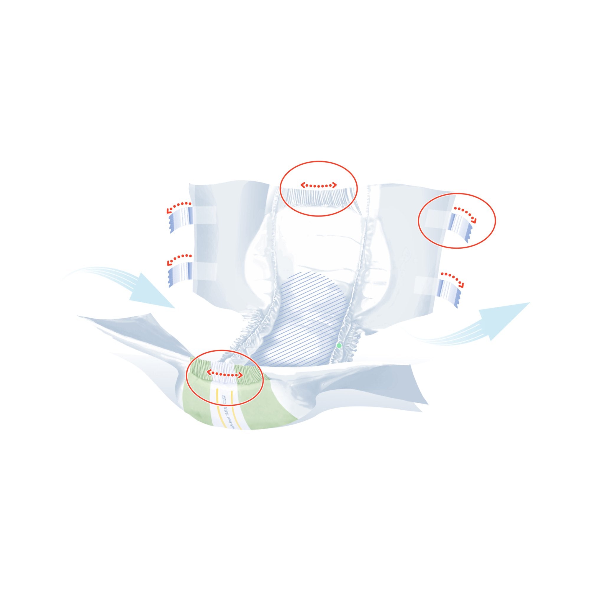 Incontinence Brief Seni® Super Plus Adult Small Unisex Disposable Heavy Absorbency - image 10