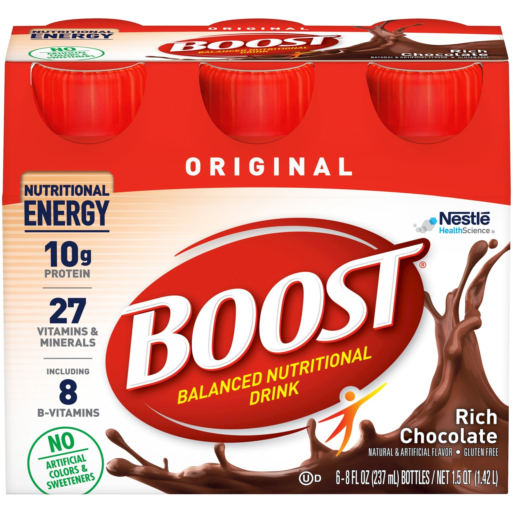 Boost® Original Chocolate Balanced Nutritional Drink, 8 oz. Bottle (6 Units)