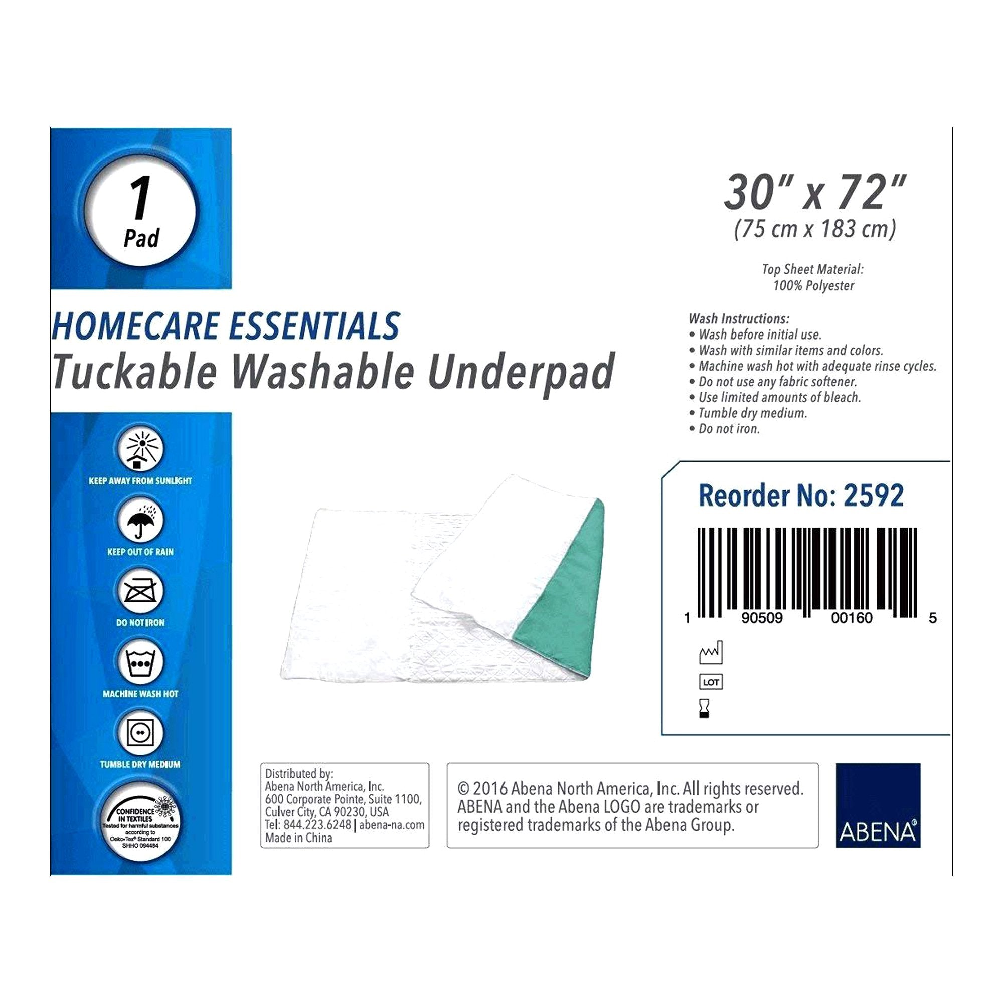 Abena Essentials Underpad with Tuckable Flaps, 30 x 72 Inch (1 Unit)