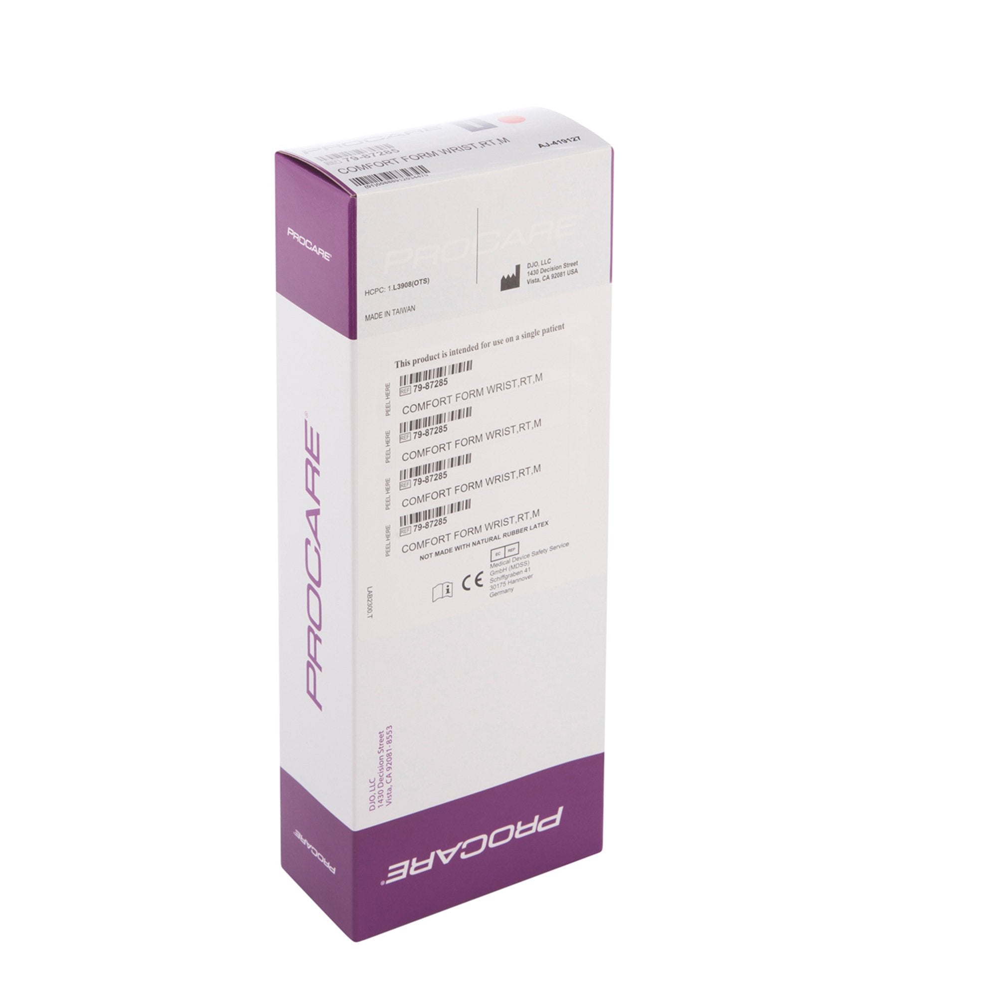 Wrist Splint ProCare ComfortForm Palmar Stay, Aluminum/Foam/Lycra, Black (1 Unit)