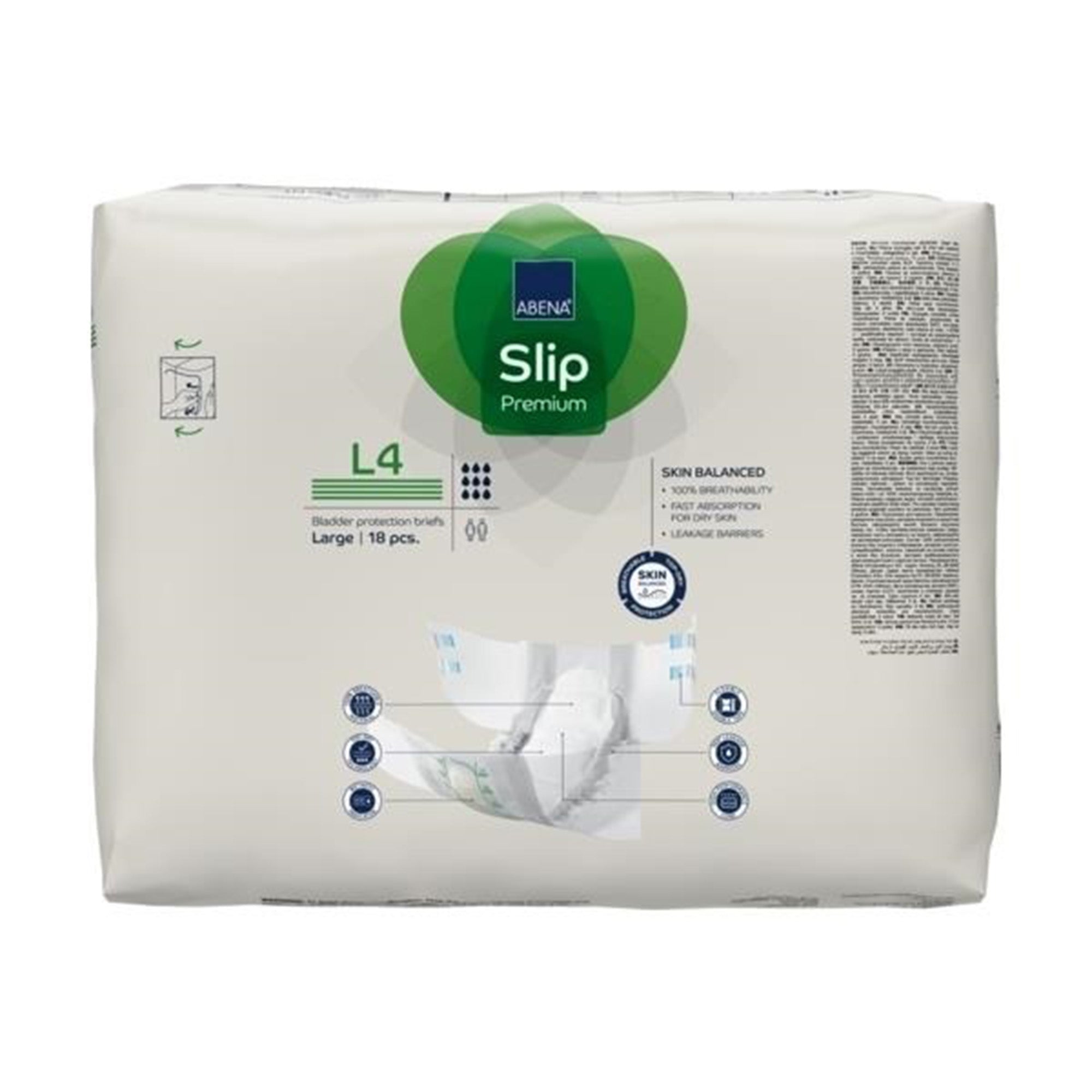 Abena® Slip Premium L4 Large - Optimal Leak Protection Incontinence Briefs