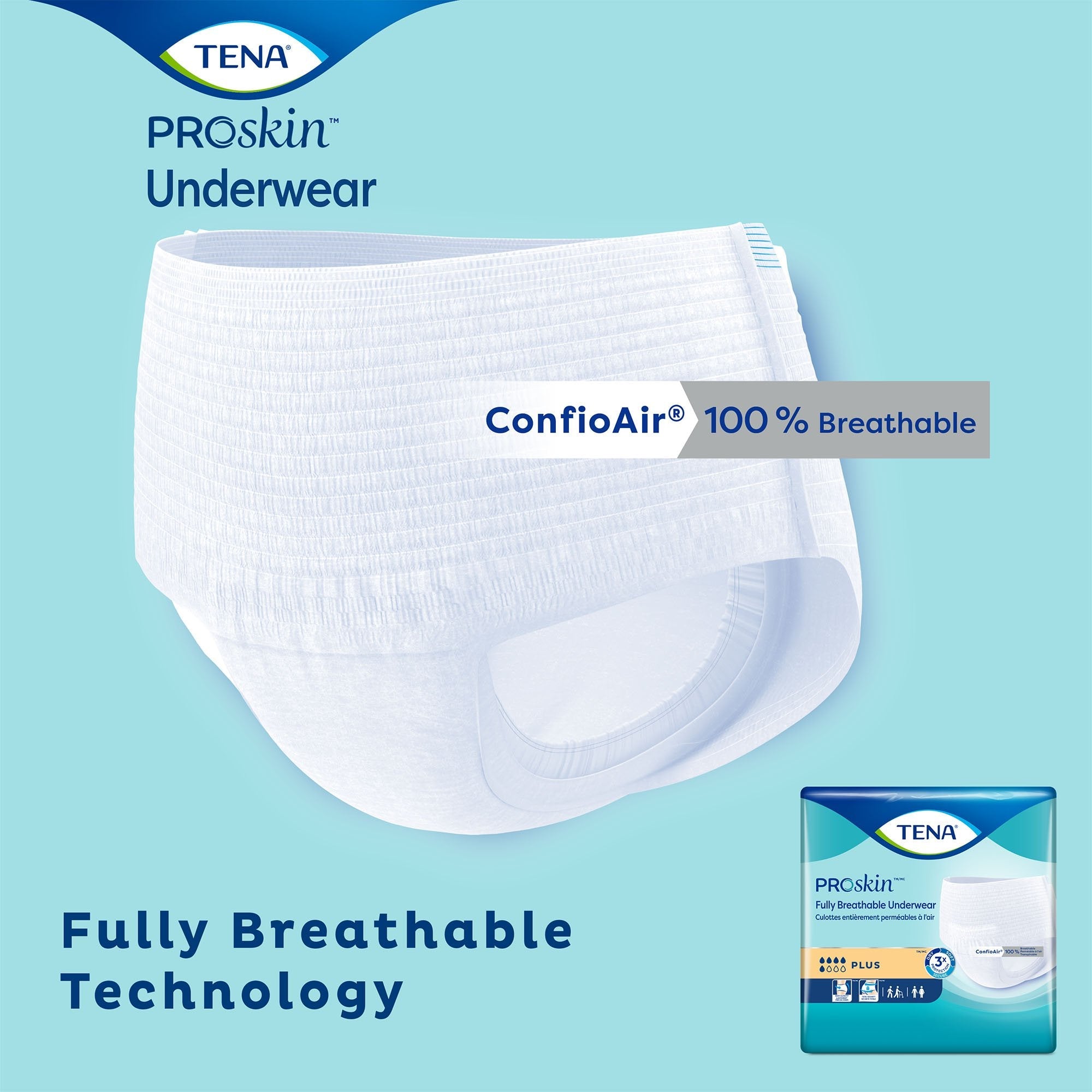 TENA® ProSkin™ Plus Large Breathable Adult Absorbent Underwear - 18 Pack