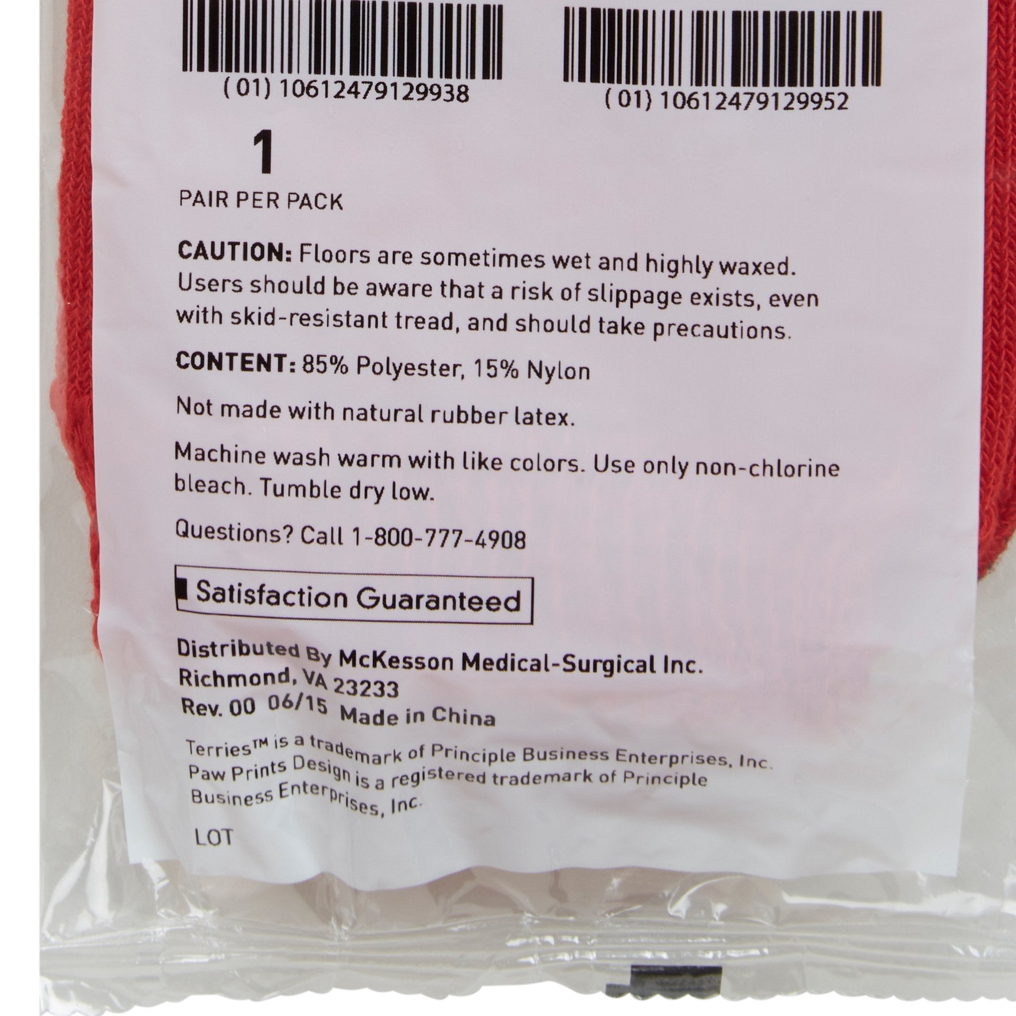 McKesson Terries™ Adult Slipper Socks, X-Large (48 Units)