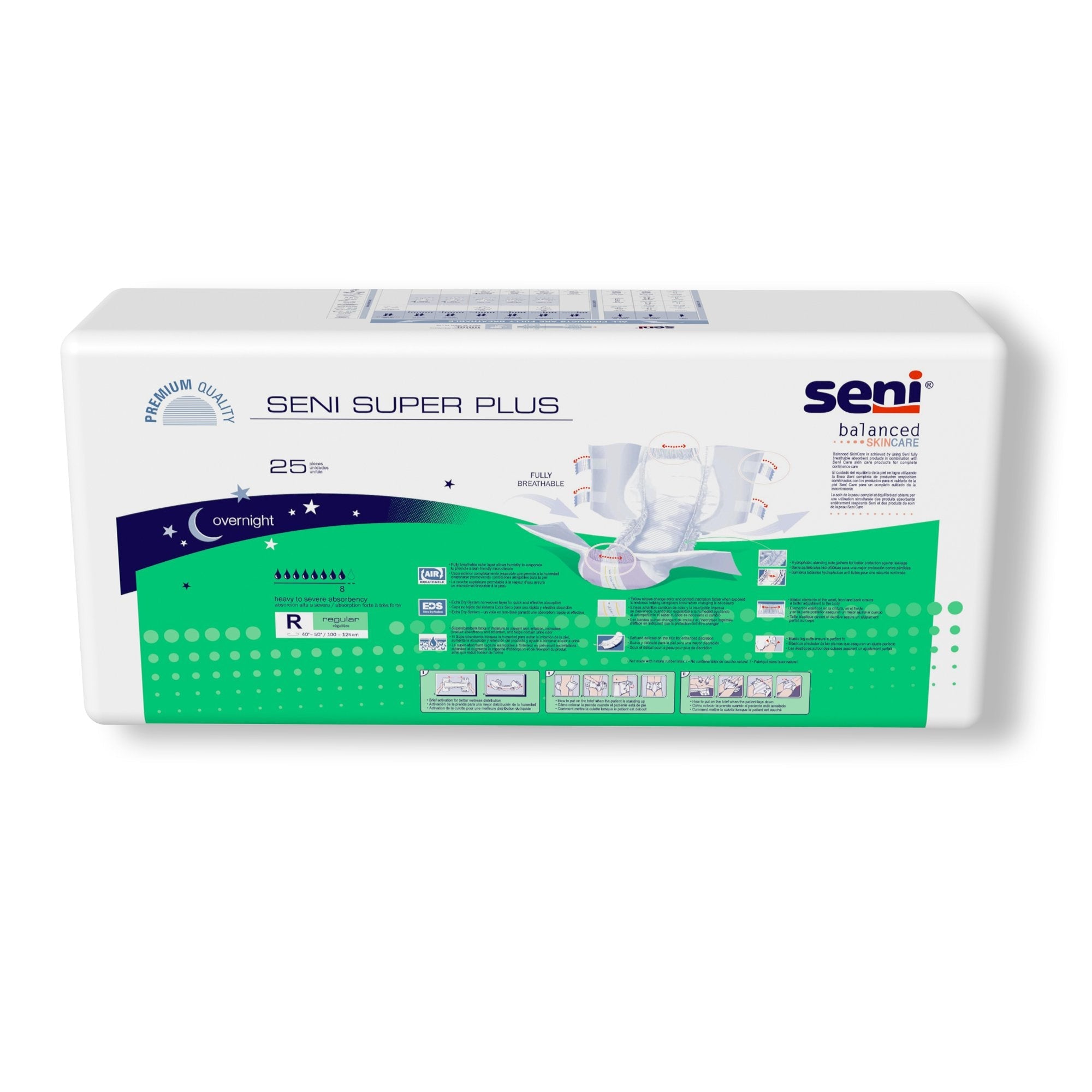 Seni® Super Plus Severe Absorbency Incontinence Brief, Regular (25 Units)