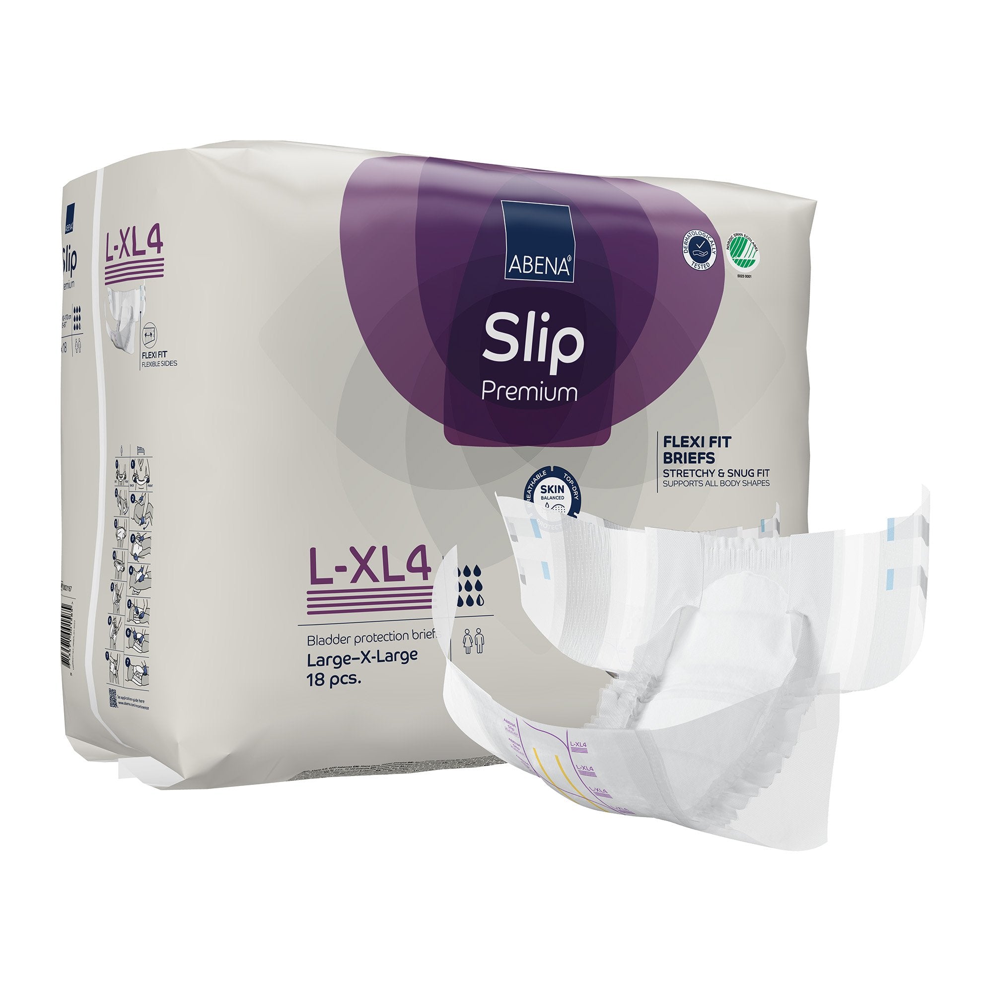 Incontinence Brief Abena Slip Flexi Fit Adult Large / X-Large Unisex Disposable Heavy Absorbency