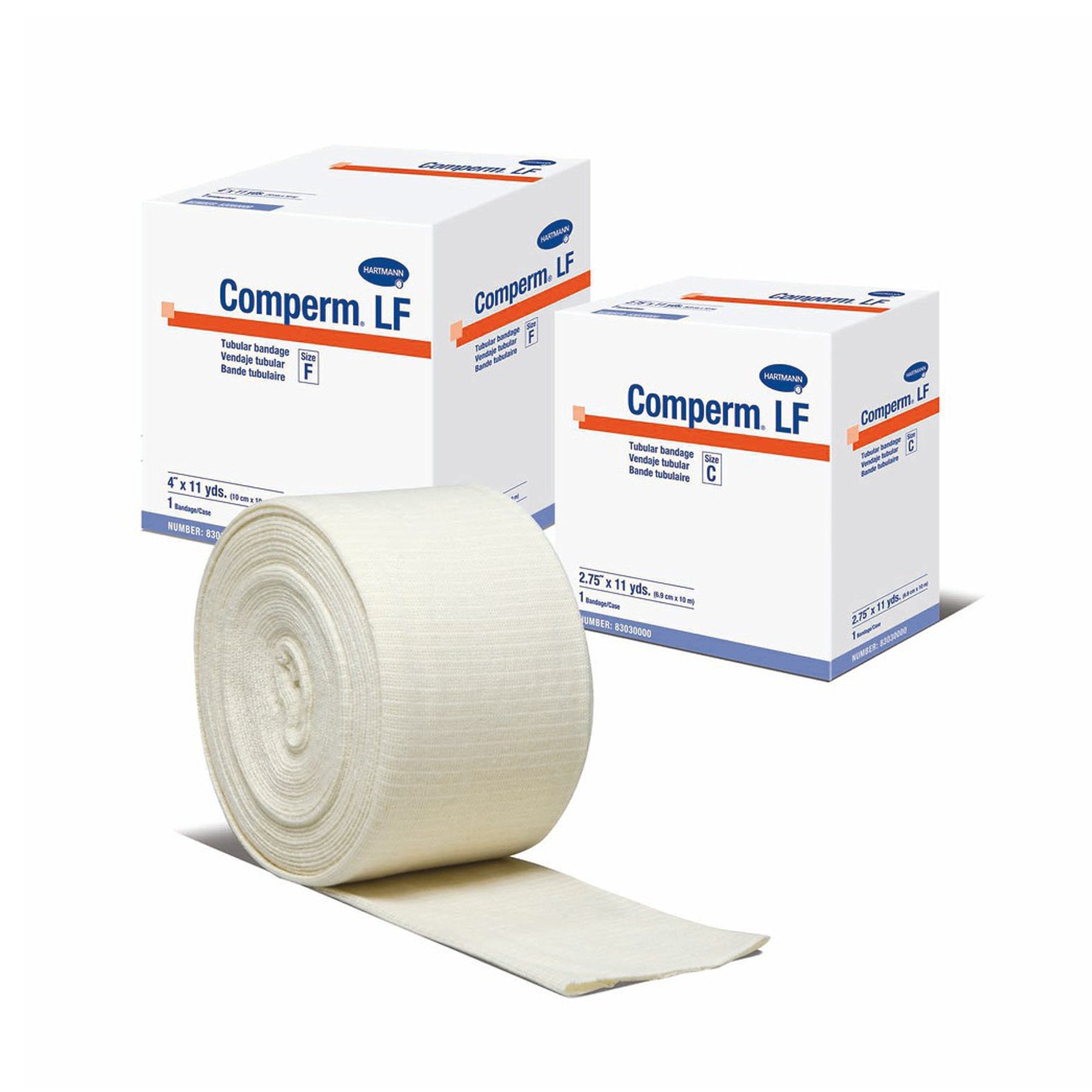 Comperm® LF Pull On Elastic Tubular Support Bandage, 3 Inch x 11 Yard (1 Unit)