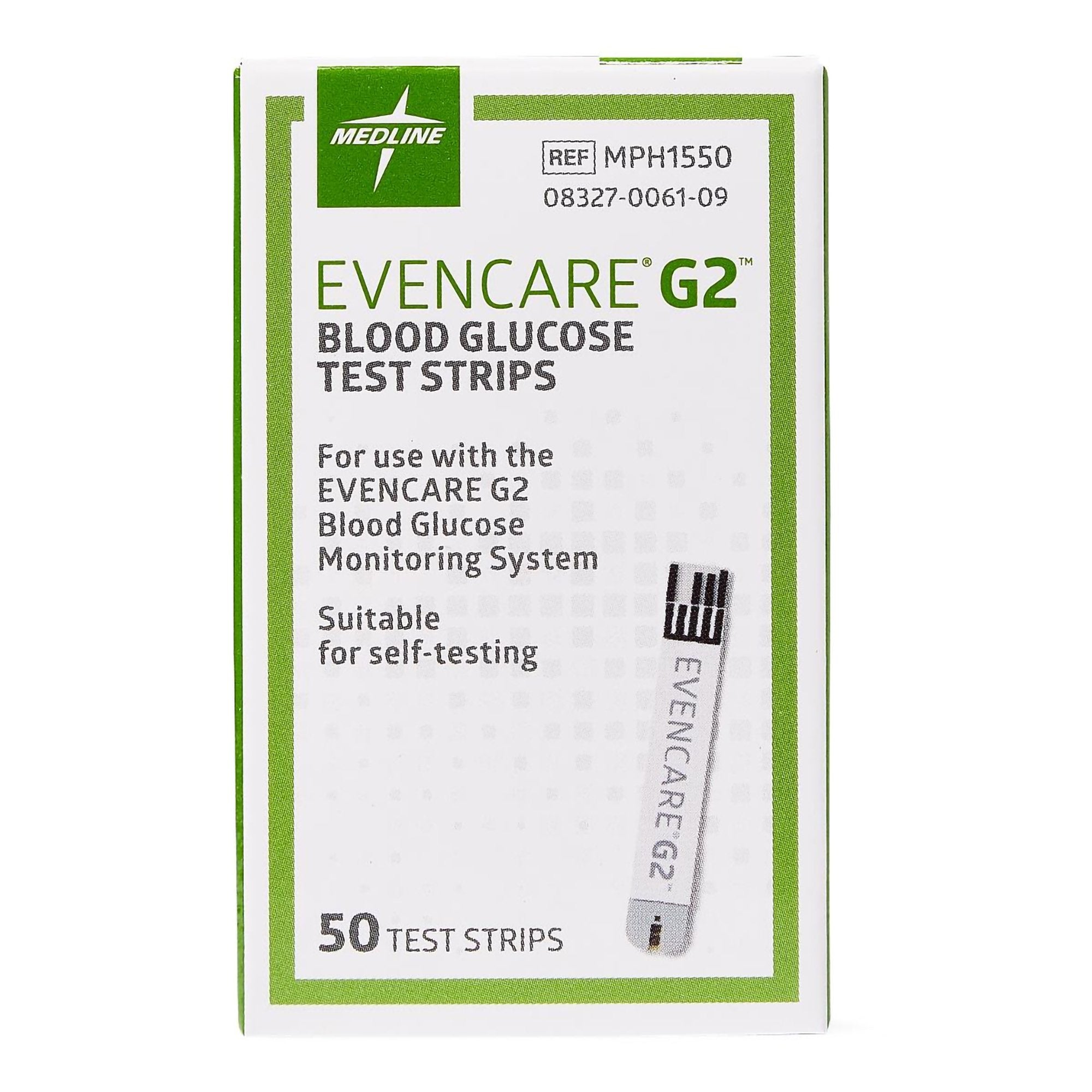 Blood Glucose Test Strips EvenCare® G2® 50 Strips per Pack For EvenCare® G2® Blood Glucose Monitoring System - image 2