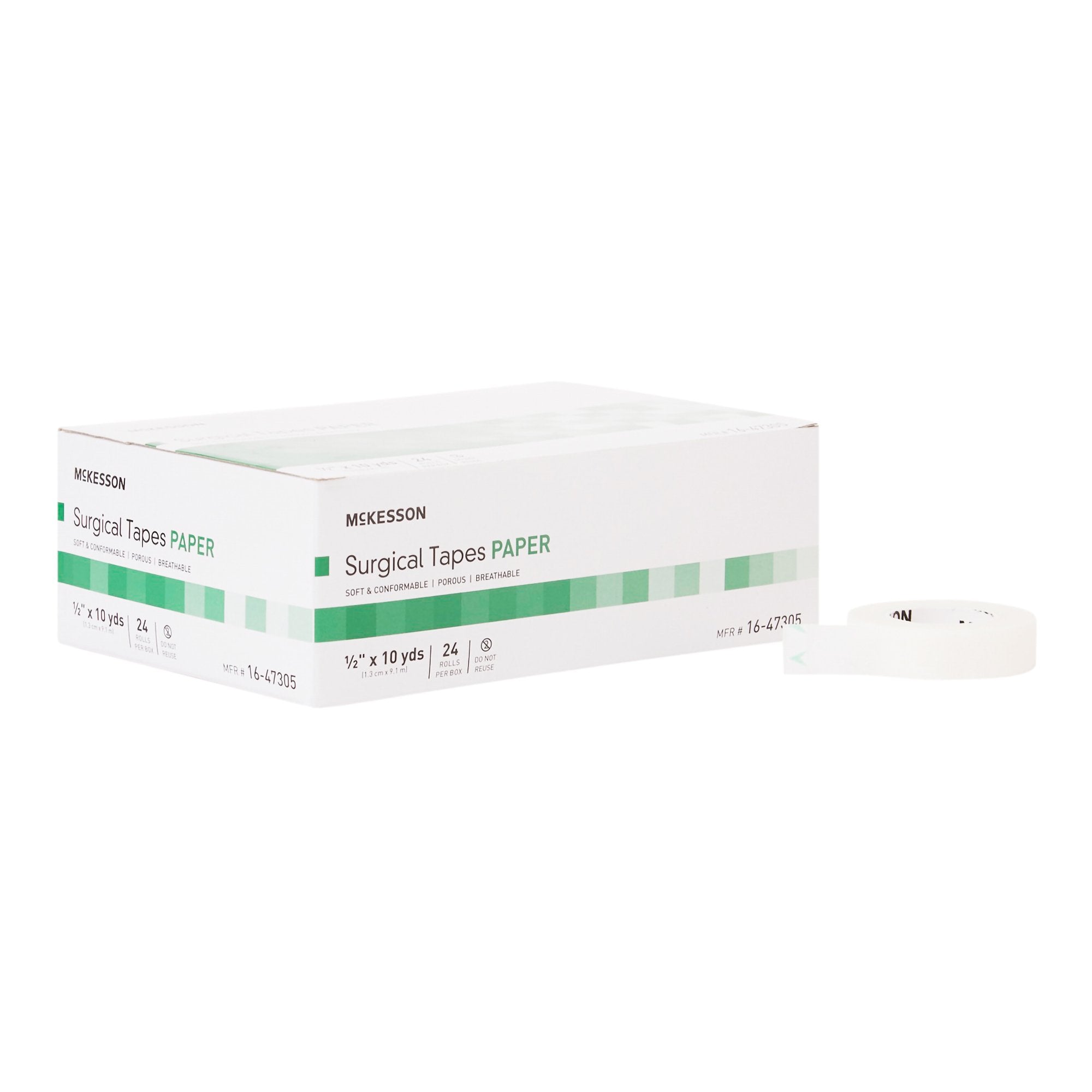 McKesson Paper Medical Tape, 1/2 Inch x 10 Yard, White (24 Units)