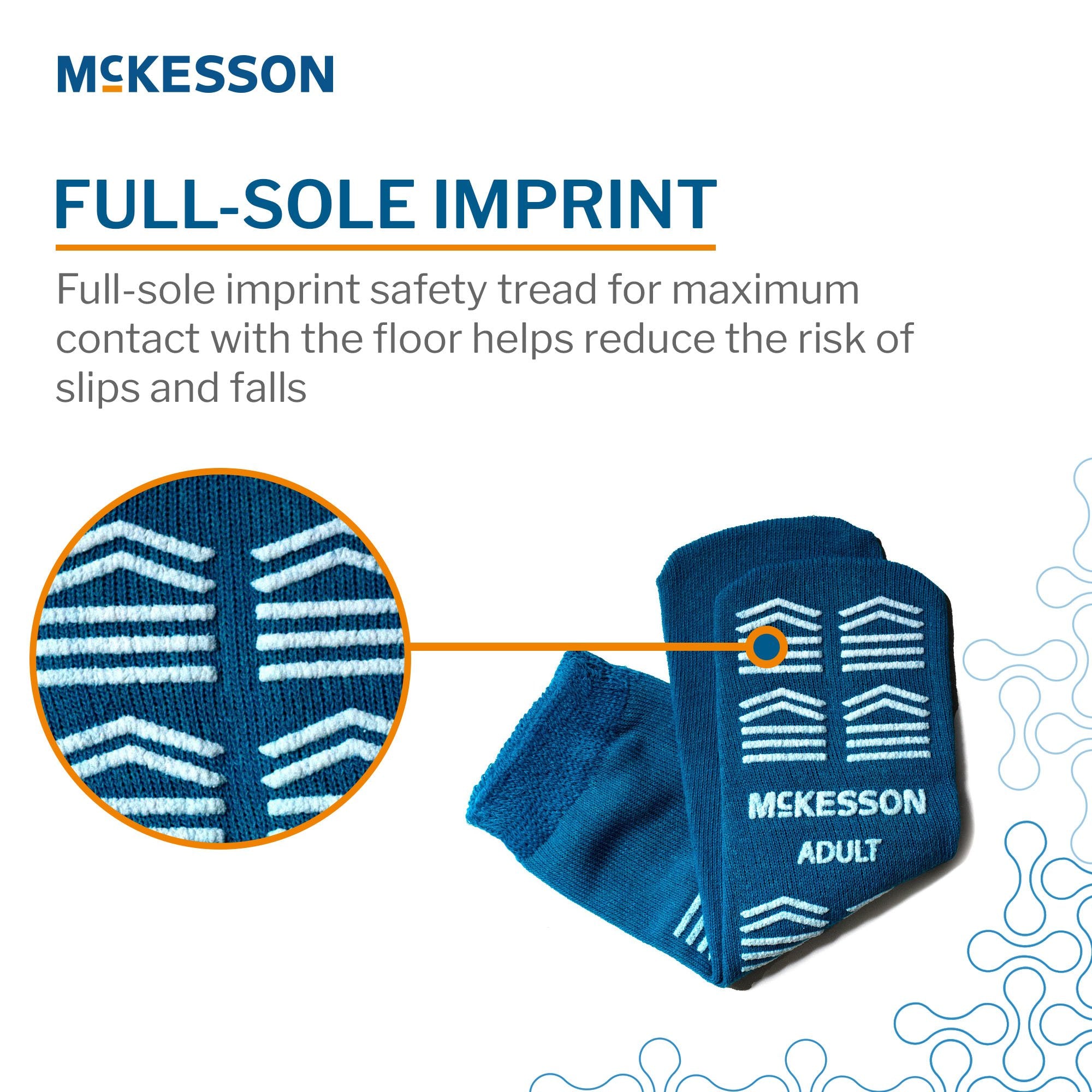 Slipper Socks McKesson Unisex Adult Large Single Tread Single Patient Use Teal - image 4