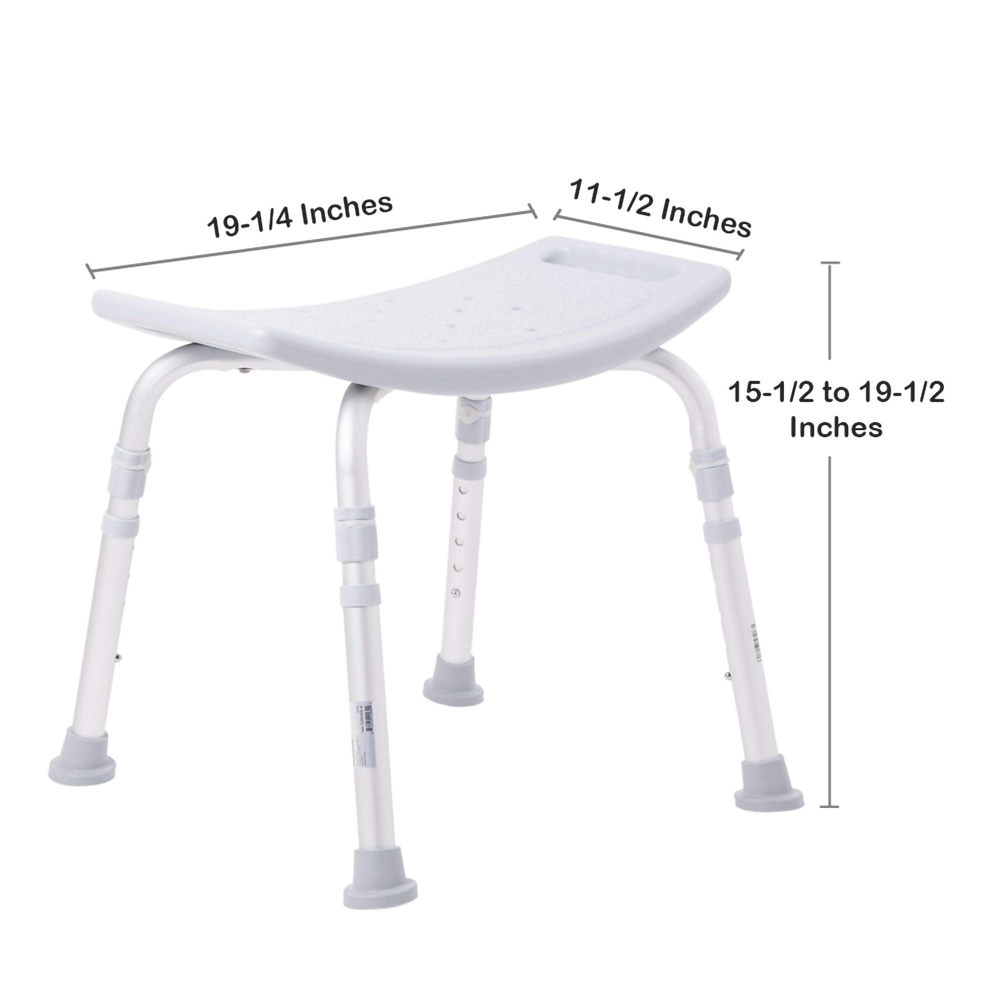 Bath Bench McKesson Without Arms Aluminum Frame Without Backrest 19-1/4 Inch Seat Width 300 lbs. Weight Capacity - image 3