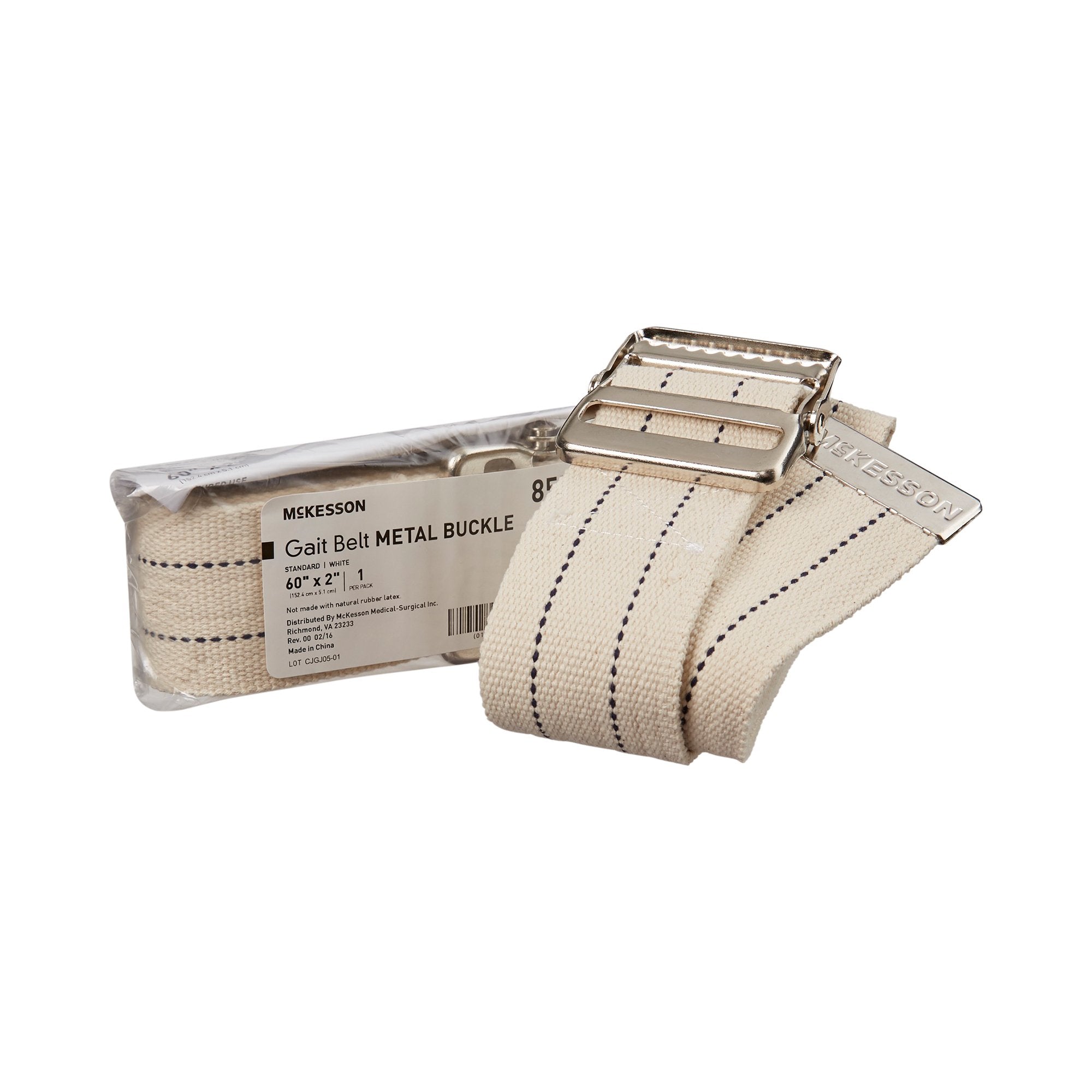 Gait Belt McKesson 60 Inch Length White Polyester - image 2