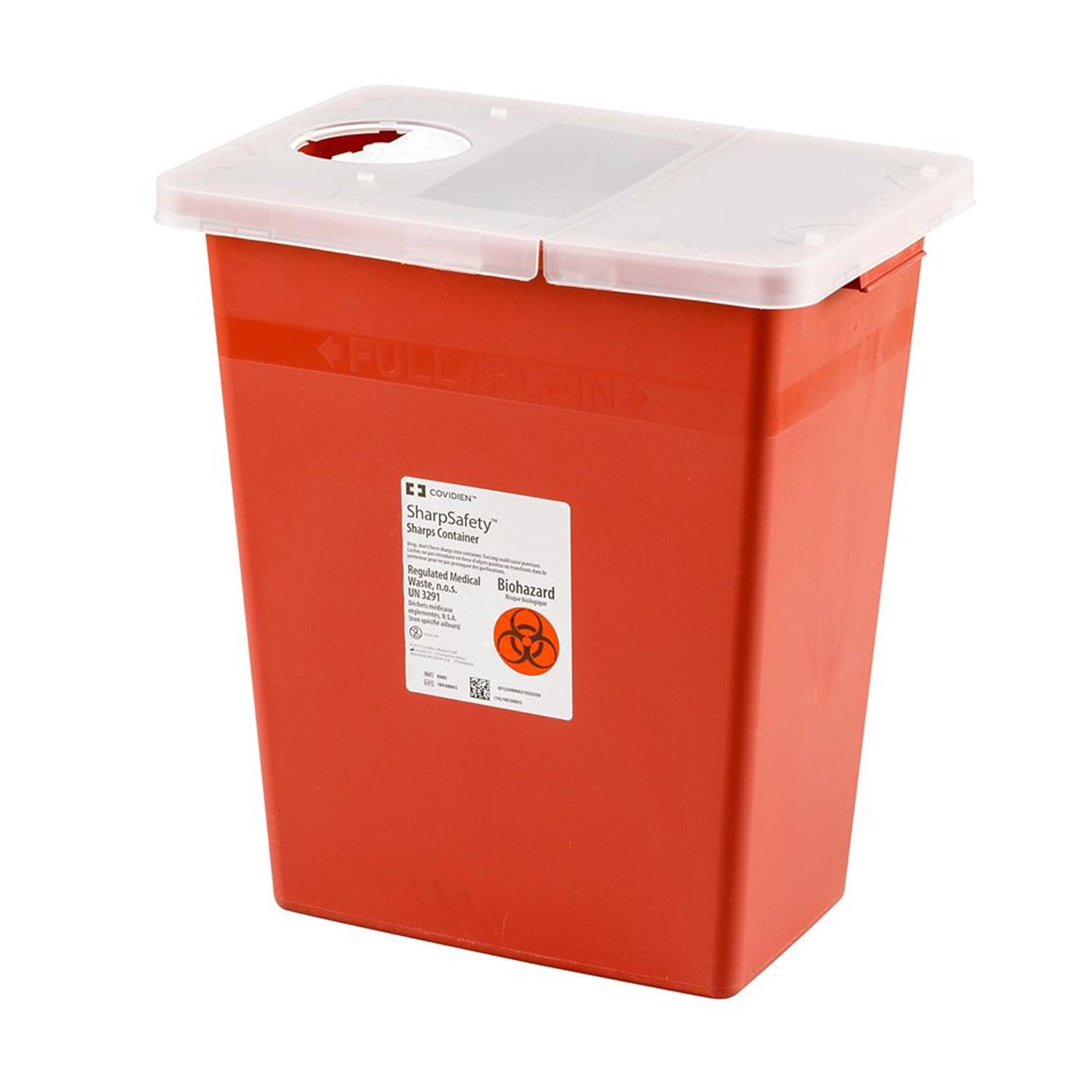 SharpSafety™ Multi-purpose Sharps Container, 18 Gallon, 26 x 18-1/4 x 12-3/4 Inch (1 Unit)