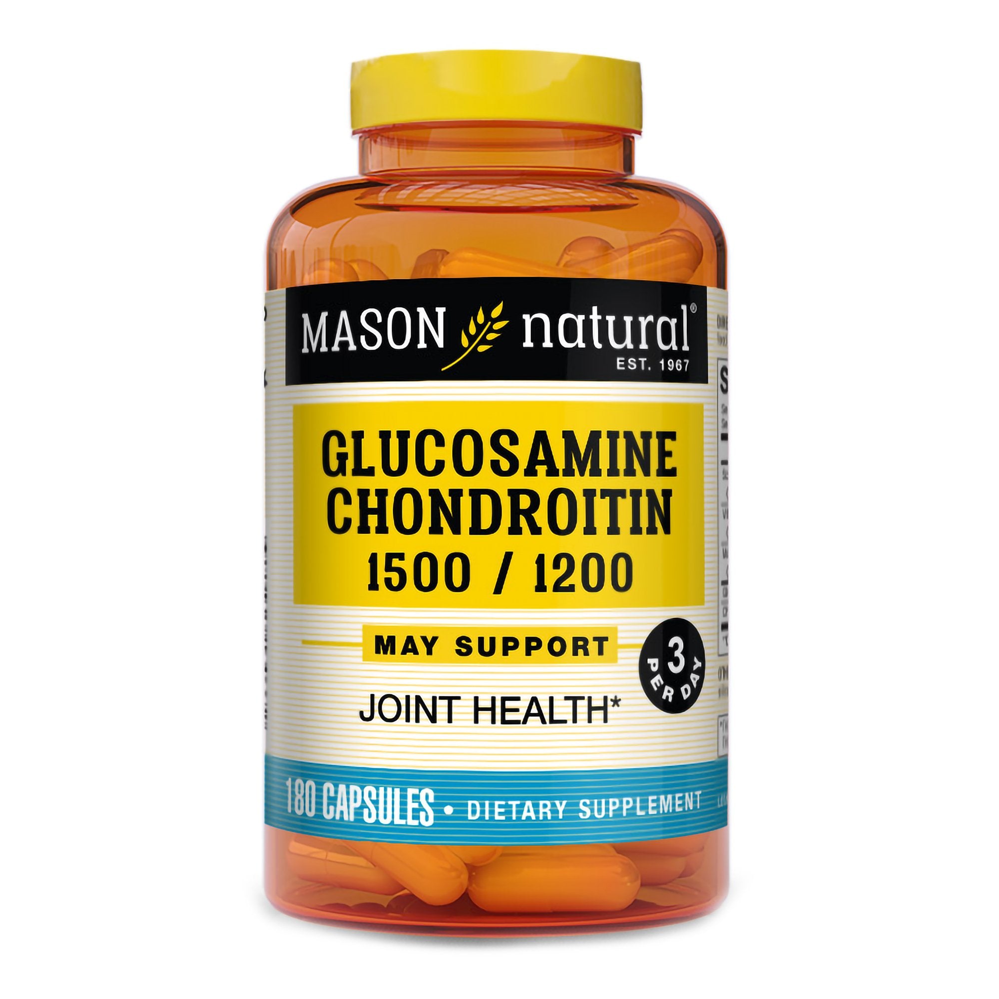 Joint Health Supplement Glucosomine HCl / Chondroitin 1,500 mg - 1200 mg Strength Capsule 180 per Bottle