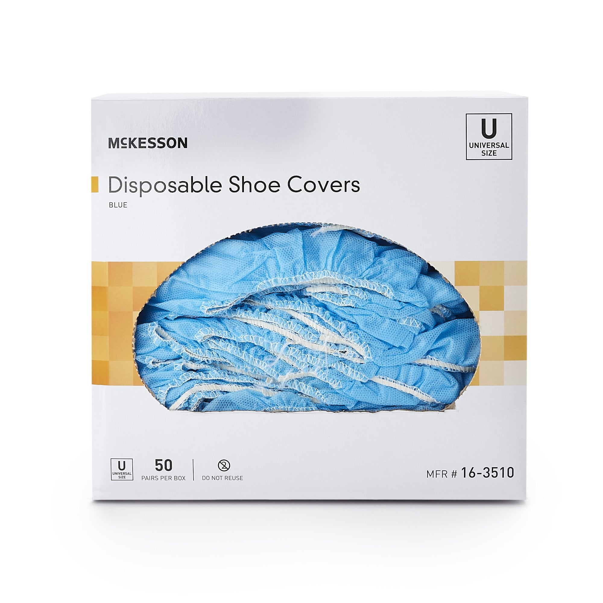 McKesson Shoe Cover, One Size Fits Most Shoe, High, Non-Skid Sole, Blue, Non-Sterile (150 Units)