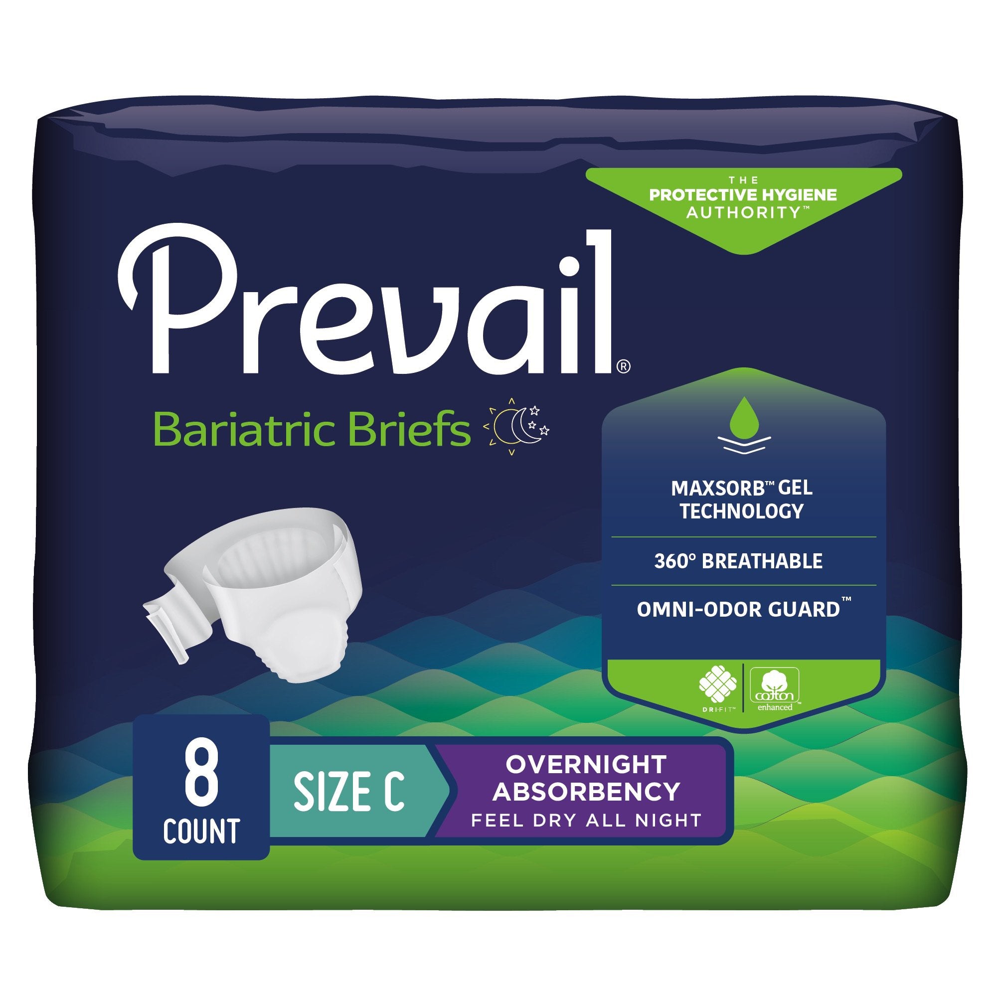 Prevail® Bariatric Ultimate Absorbency Incontinence Brief, Size C