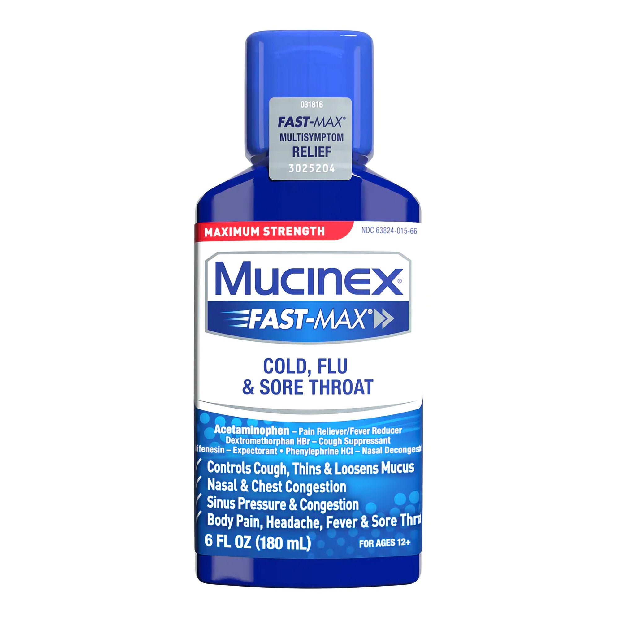 Mucinex® Fast-Max Cold, Flu & Sore Throat Liquid Maximum Strength