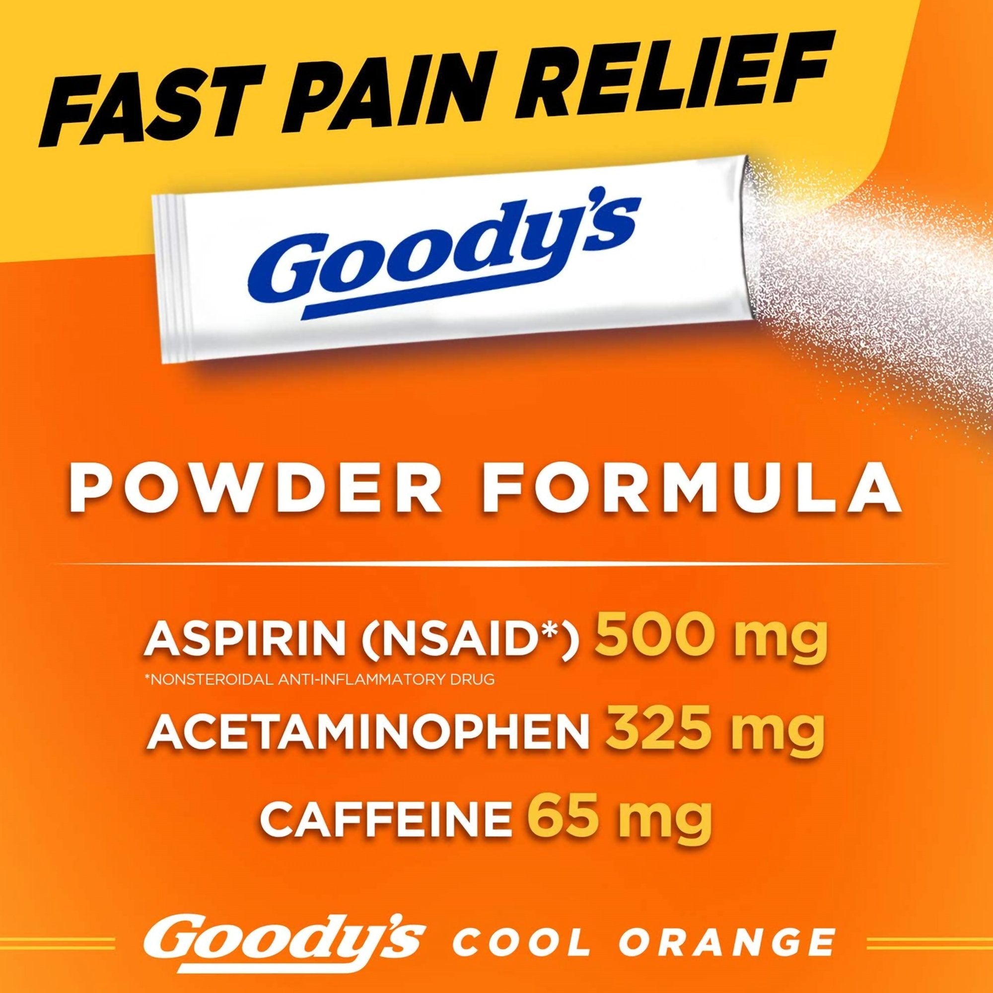 Pain Relief Goody's® Extra Strength 325 mg - 500 mg - 65 mg Strength Acetaminophen / Aspirin / Caffeine Powder 24 per Box - image 2
