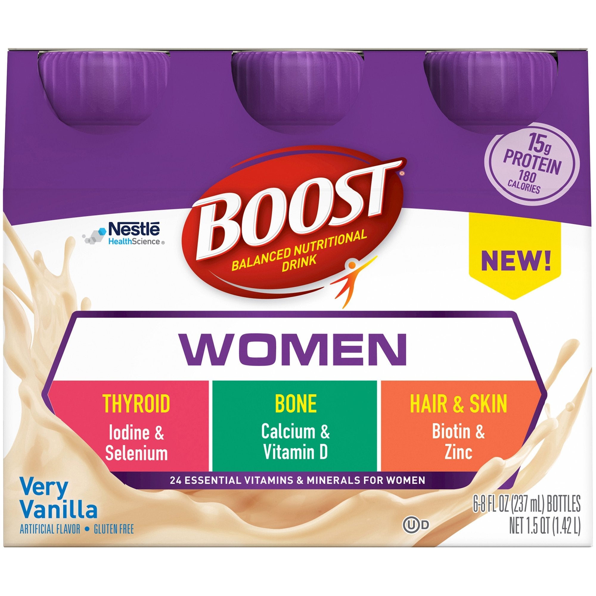 Boost® Women Vanilla Balanced Nutritional Drink, 8 oz. Bottle (6 Units)