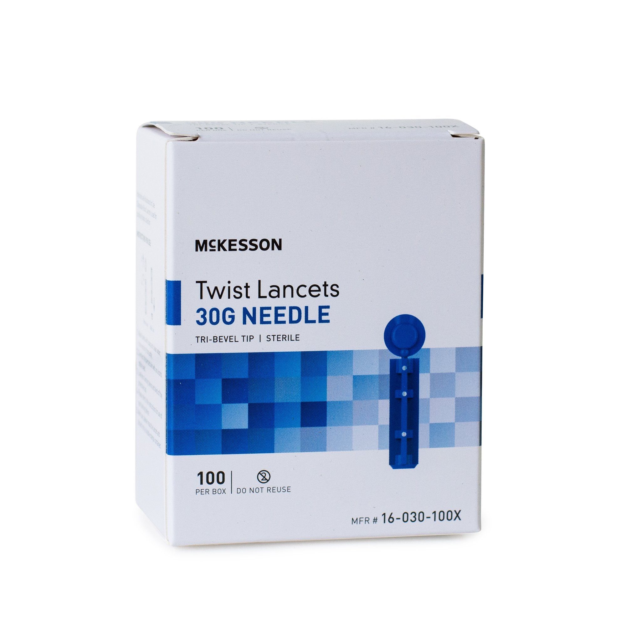 Lancet for Lancing Device McKesson 30 Gauge Non-Safety Twist Off Cap Finger