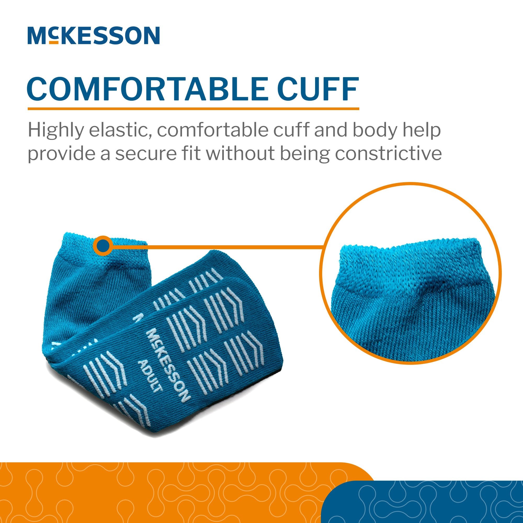 Slipper Socks McKesson Unisex Adult One Size Fits Most Double Tread Single Patient Use Teal - image 5