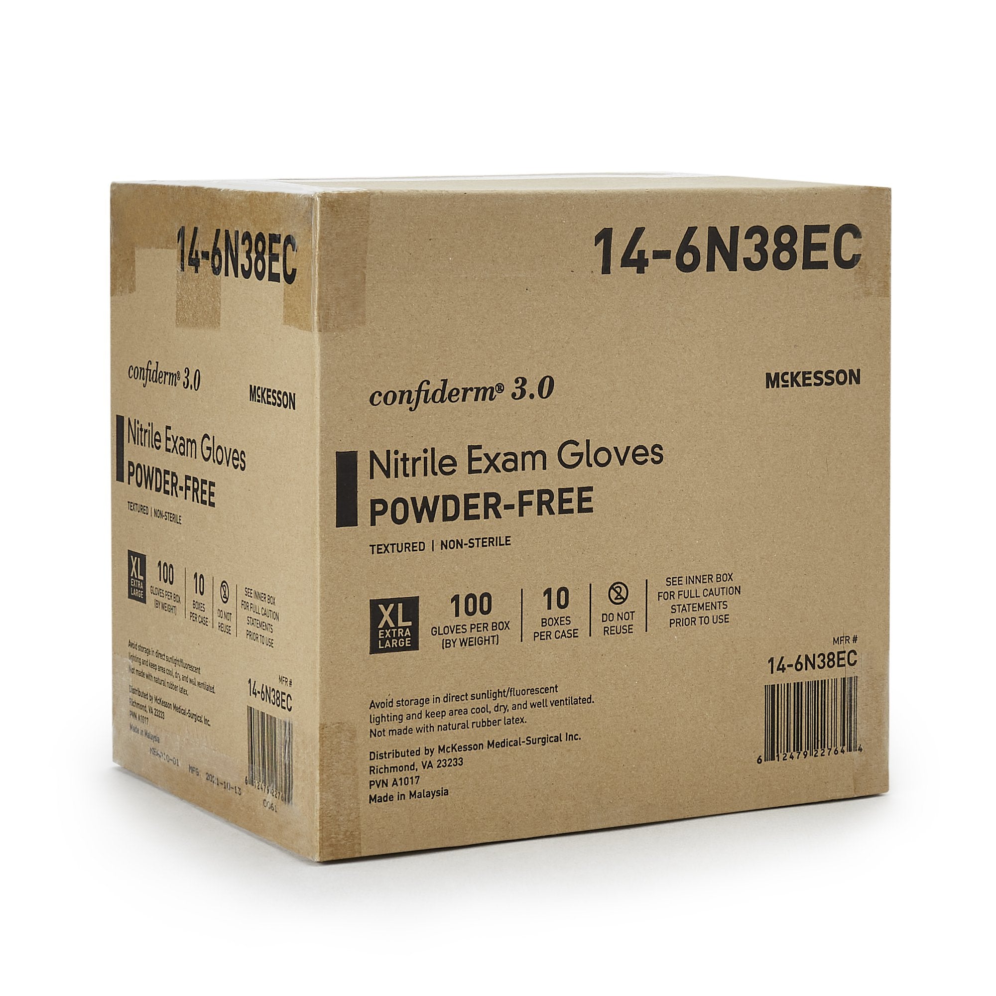 McKesson Confiderm® 3.0 Nitrile Exam Glove, Extra Large, Blue (100 Units)