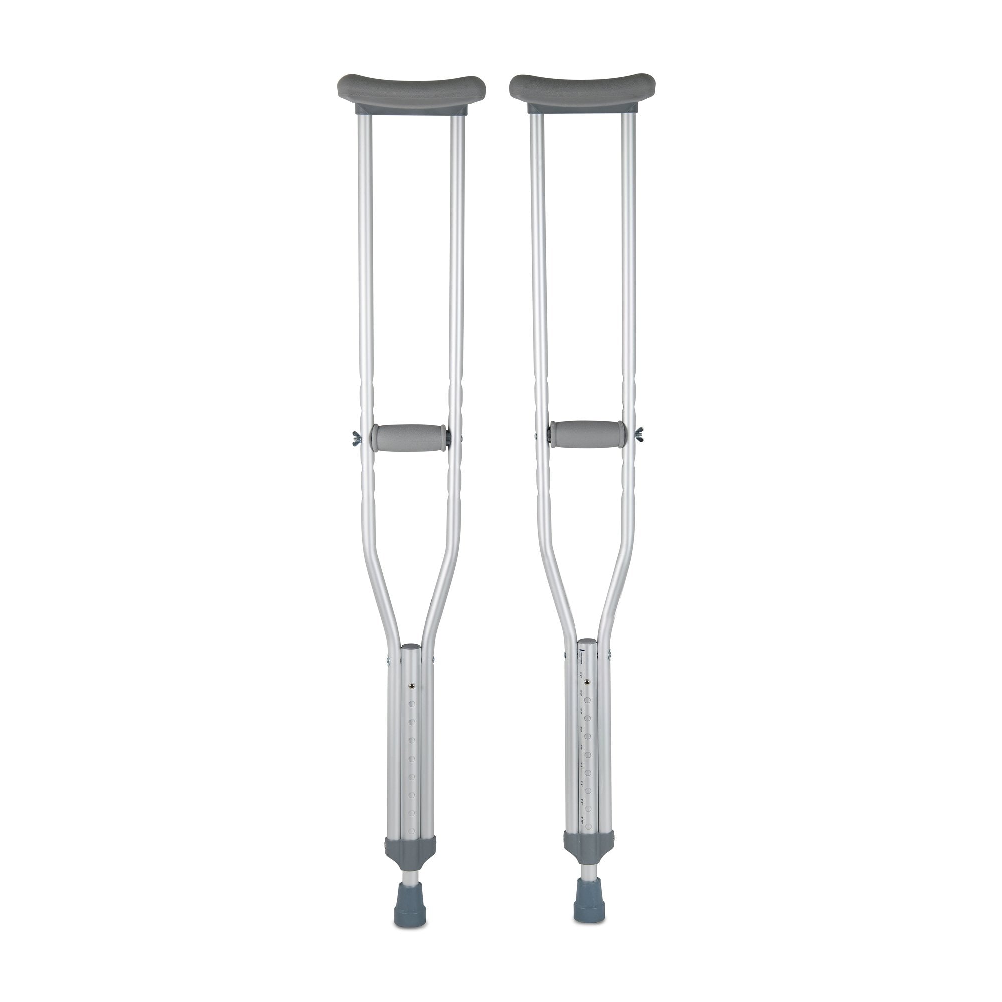 McKesson Adjustable Adult Underarm Crutches, Aluminum, 350 lb Capacity
